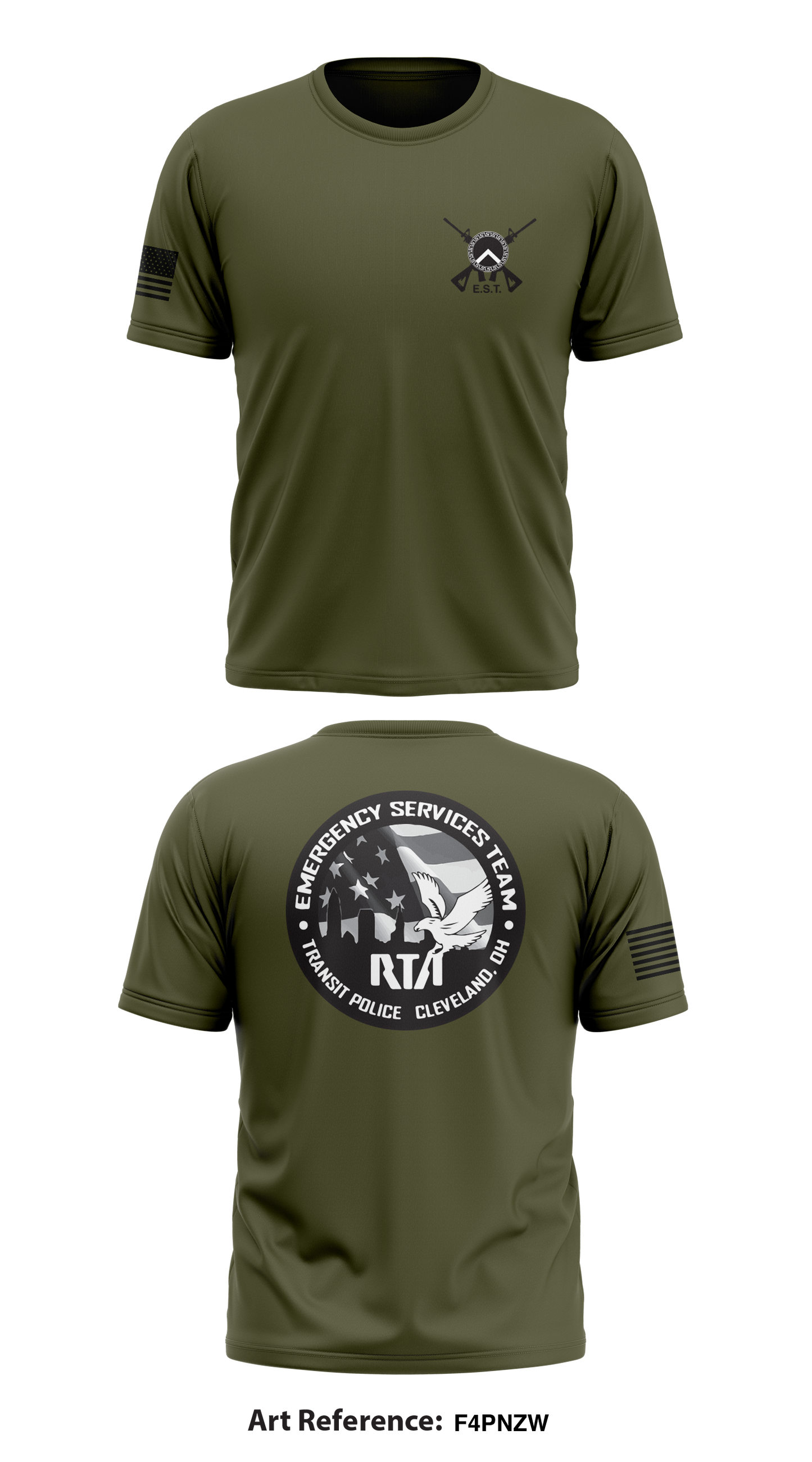 GCRTA Emergency Service Team (EST) Store 1 Core Men's SS Performance Tee - f4pNZw
