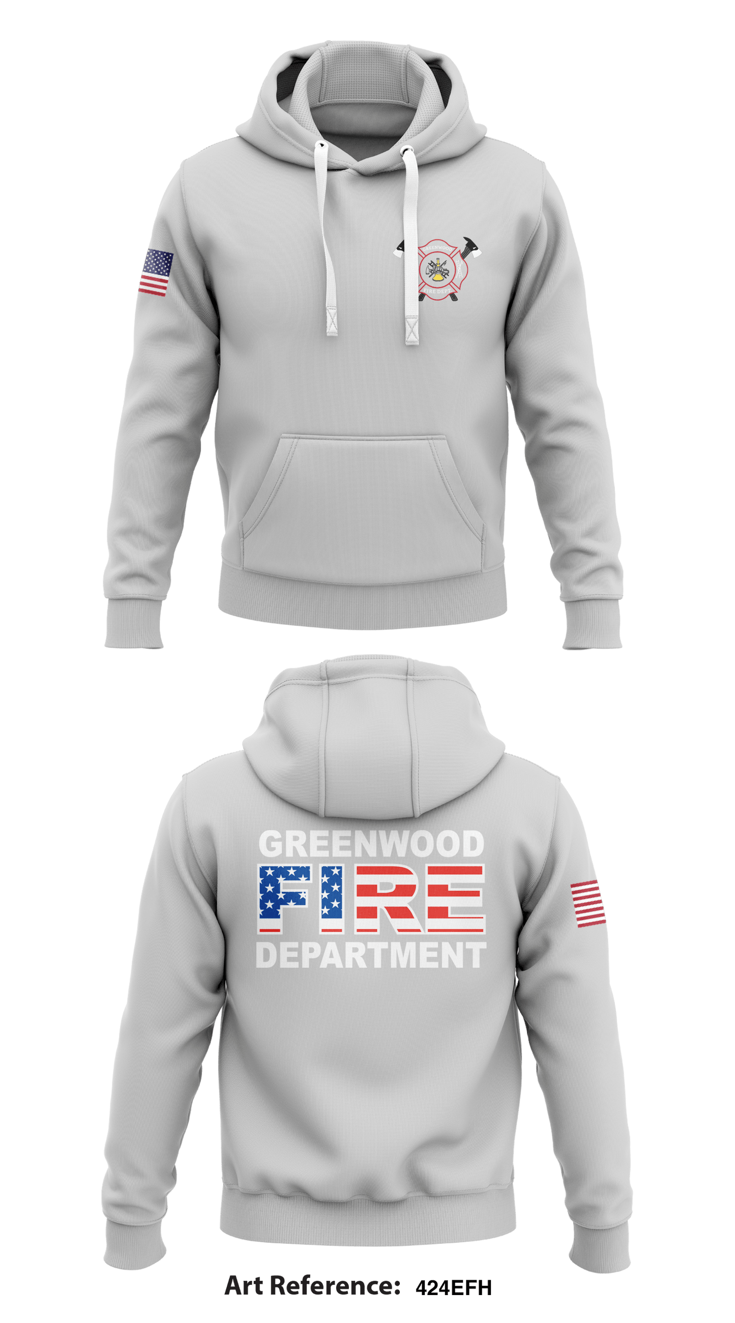 GVFD Store 1 Core Men's Hooded Performance Sweatshirt - 424Efh