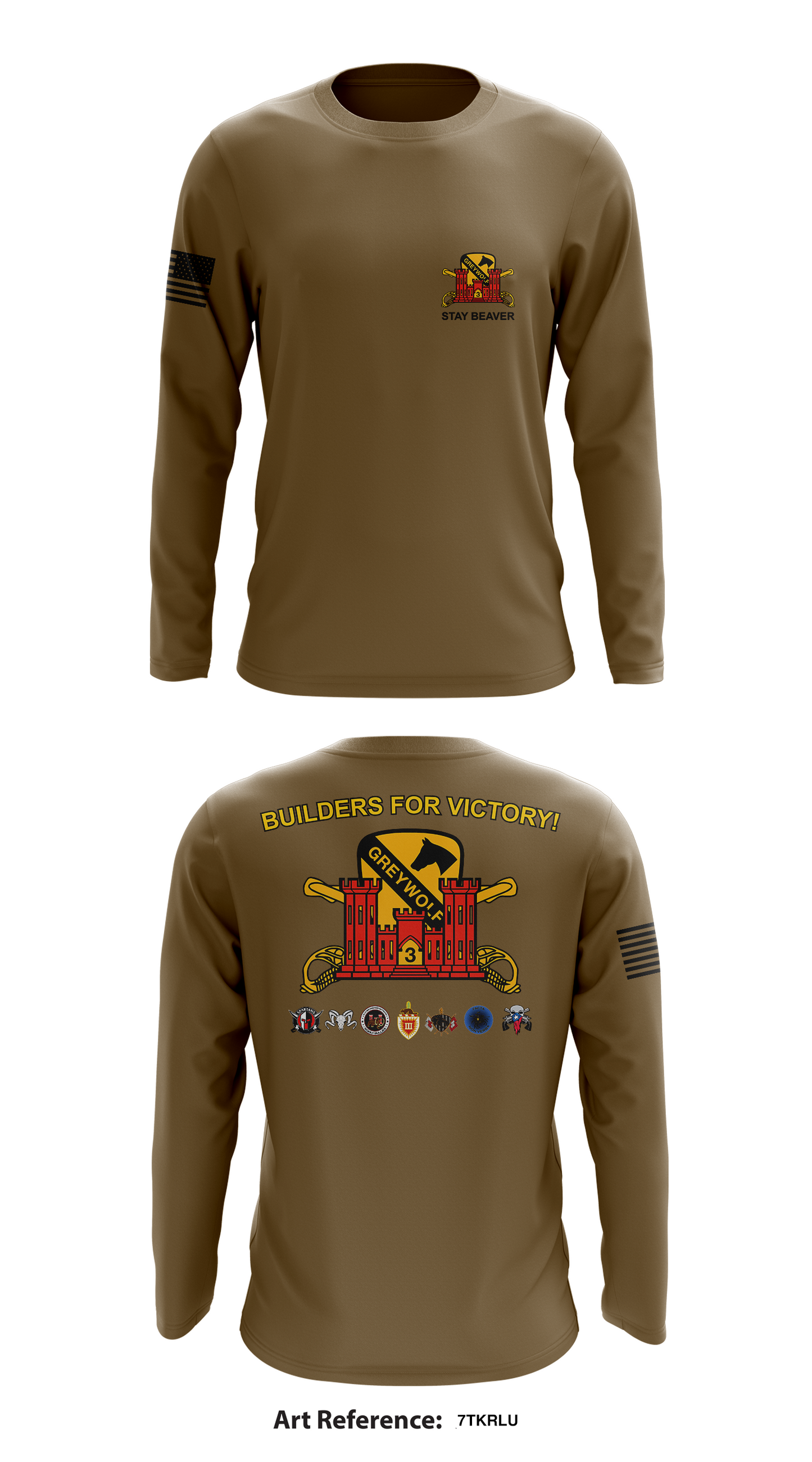 3rd Brigade Engineer Battalion Store 1 Core Men's LS Performance Tee - zVNTpG