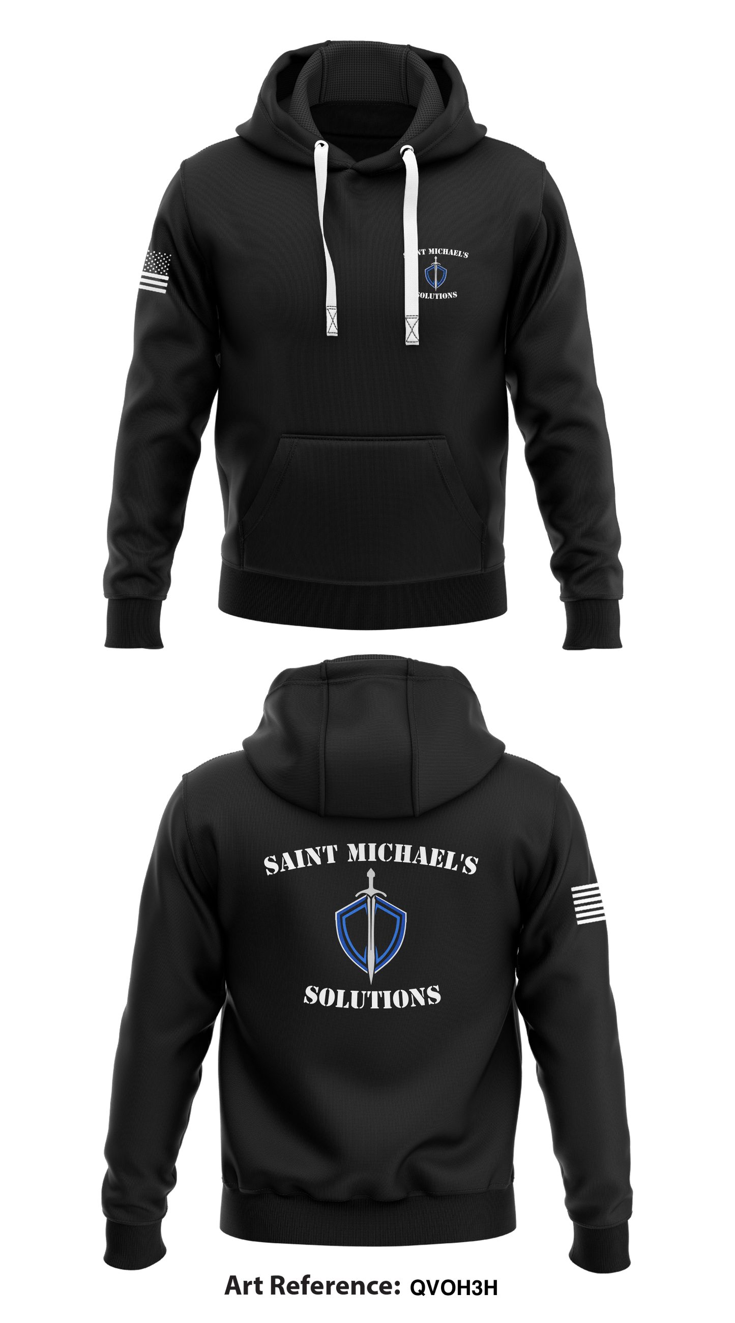Saint Michael's Solutions Store 1 Core Men's Hooded Performance Sweatshirt - QVOh3H