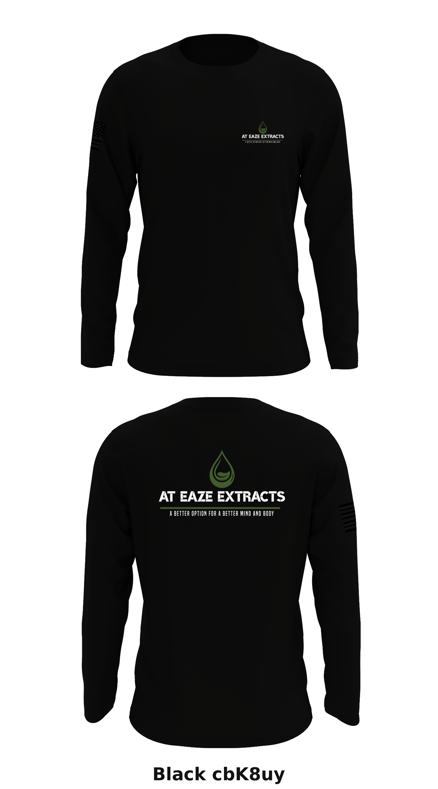 At Eaze Extracts Store 1 Core Men's LS Performance Tee - cbK8uy