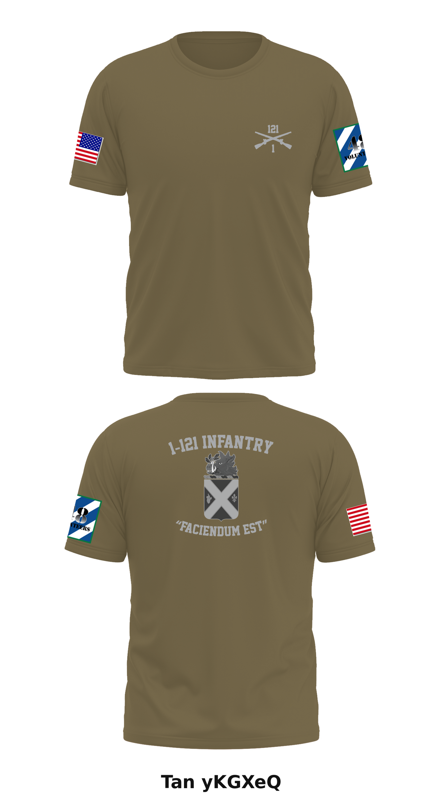 1-121st IN REGIMENT Store 1 Core Men's SS Performance Tee - yKGXeQ