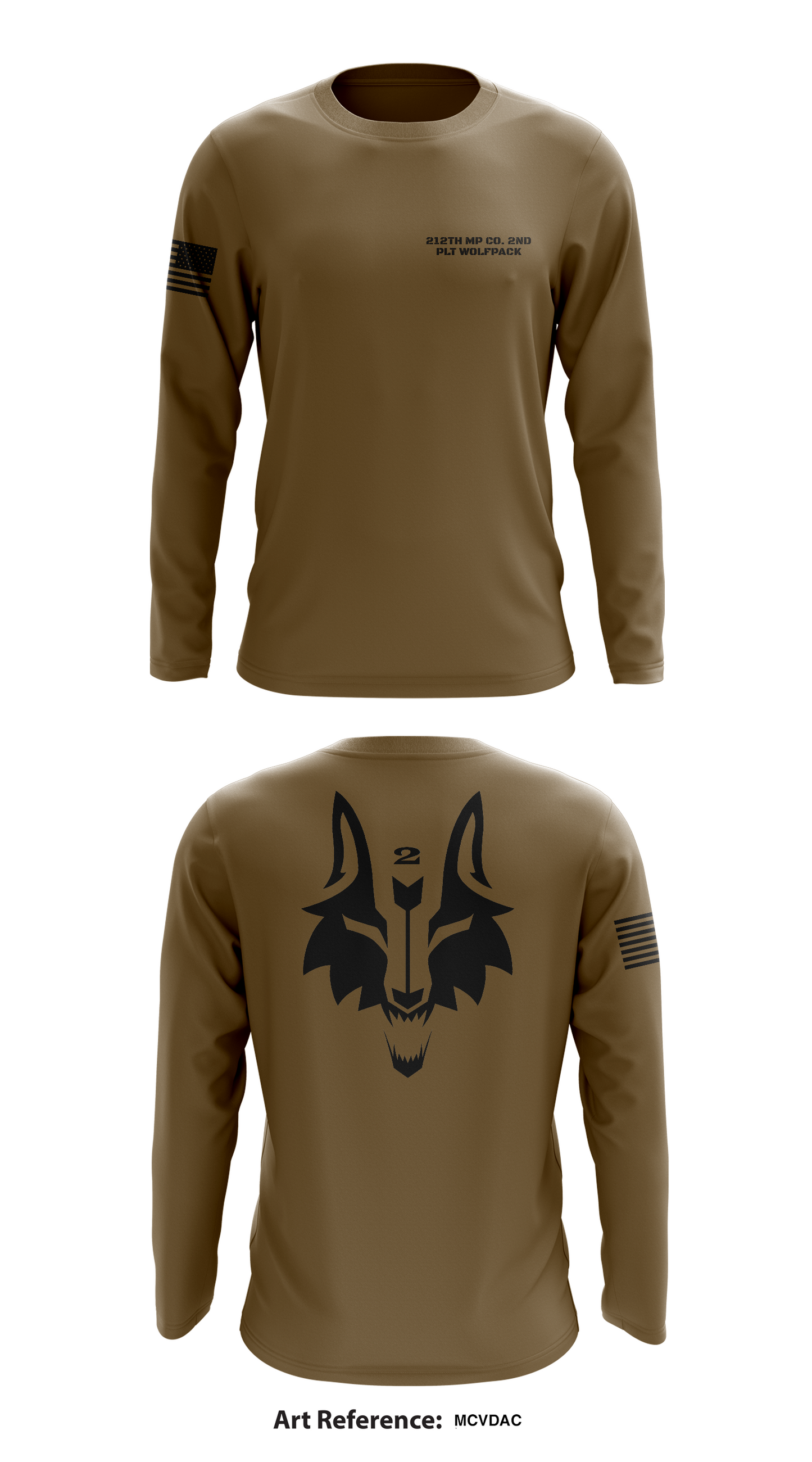 212th MP Co. 2nd PLT Wolf Pack Store 1 Core Men's LS Performance Tee - Mcvdac