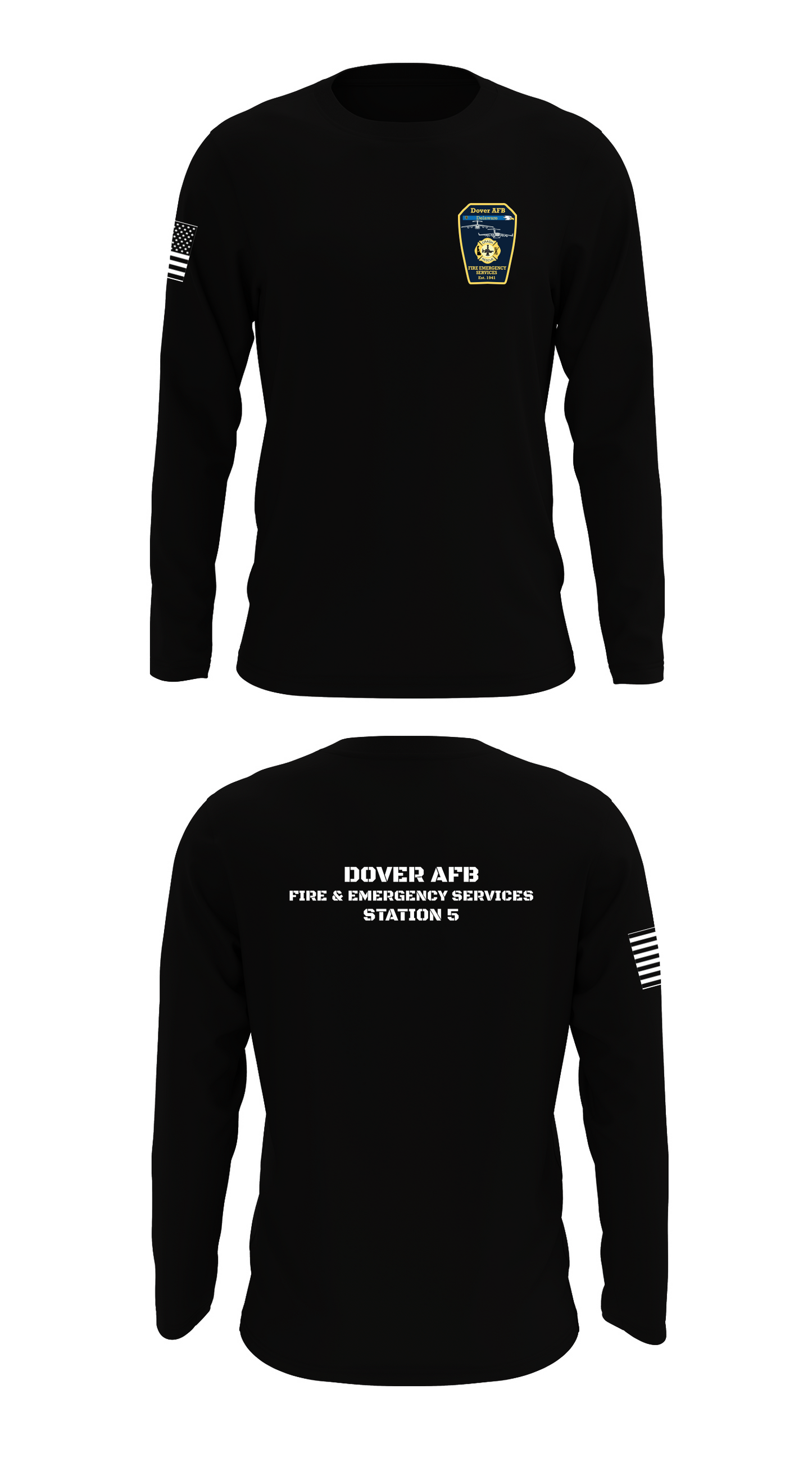 Dover AFB Fire & Emergency Services Store 1 Core Men's LS Performance Tee - 48335067104