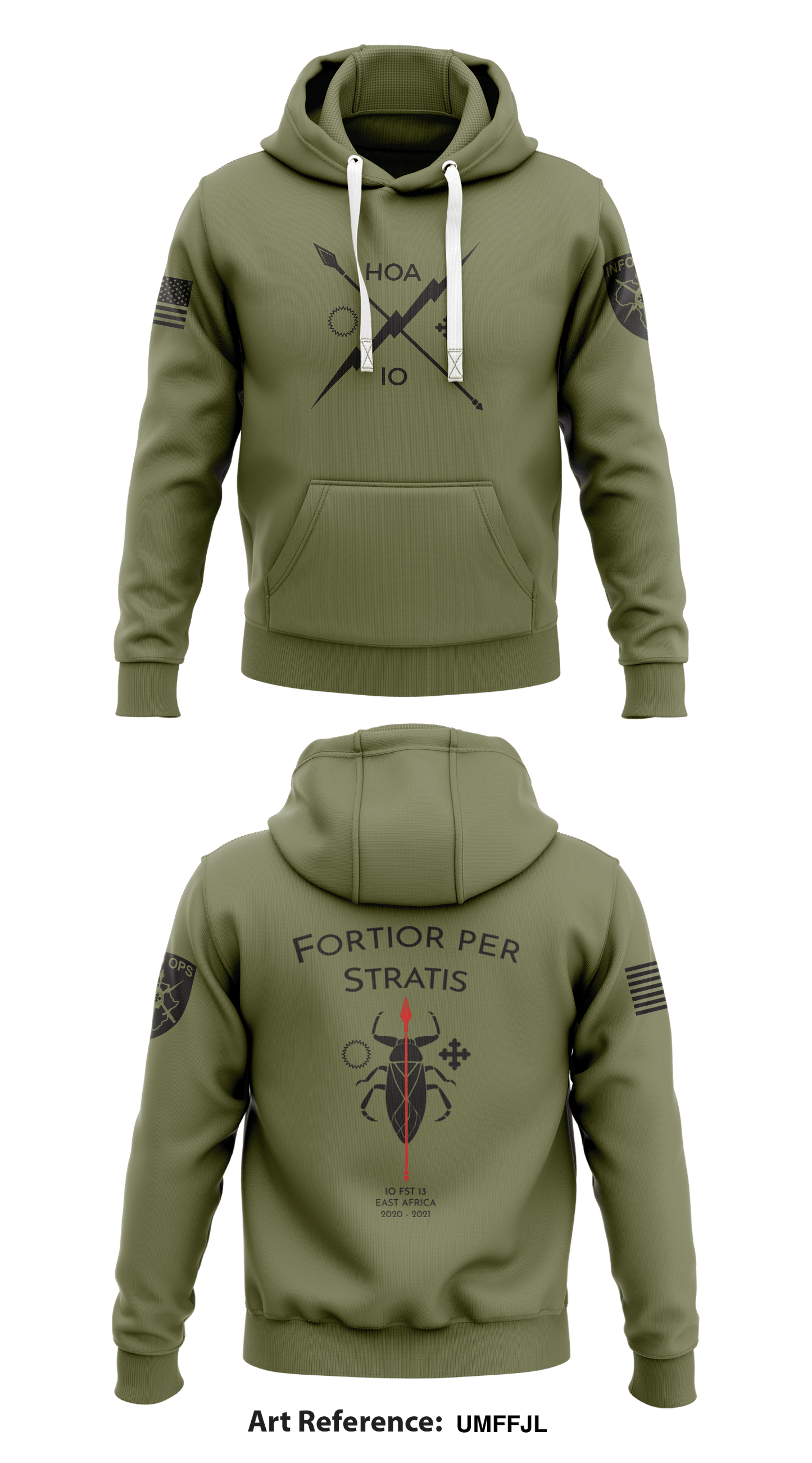 Combined Joint Task Force Horn of Africa Information Operations Cell Store 1 Core Men's Hooded Performance Sweatshirt - uMFFJL