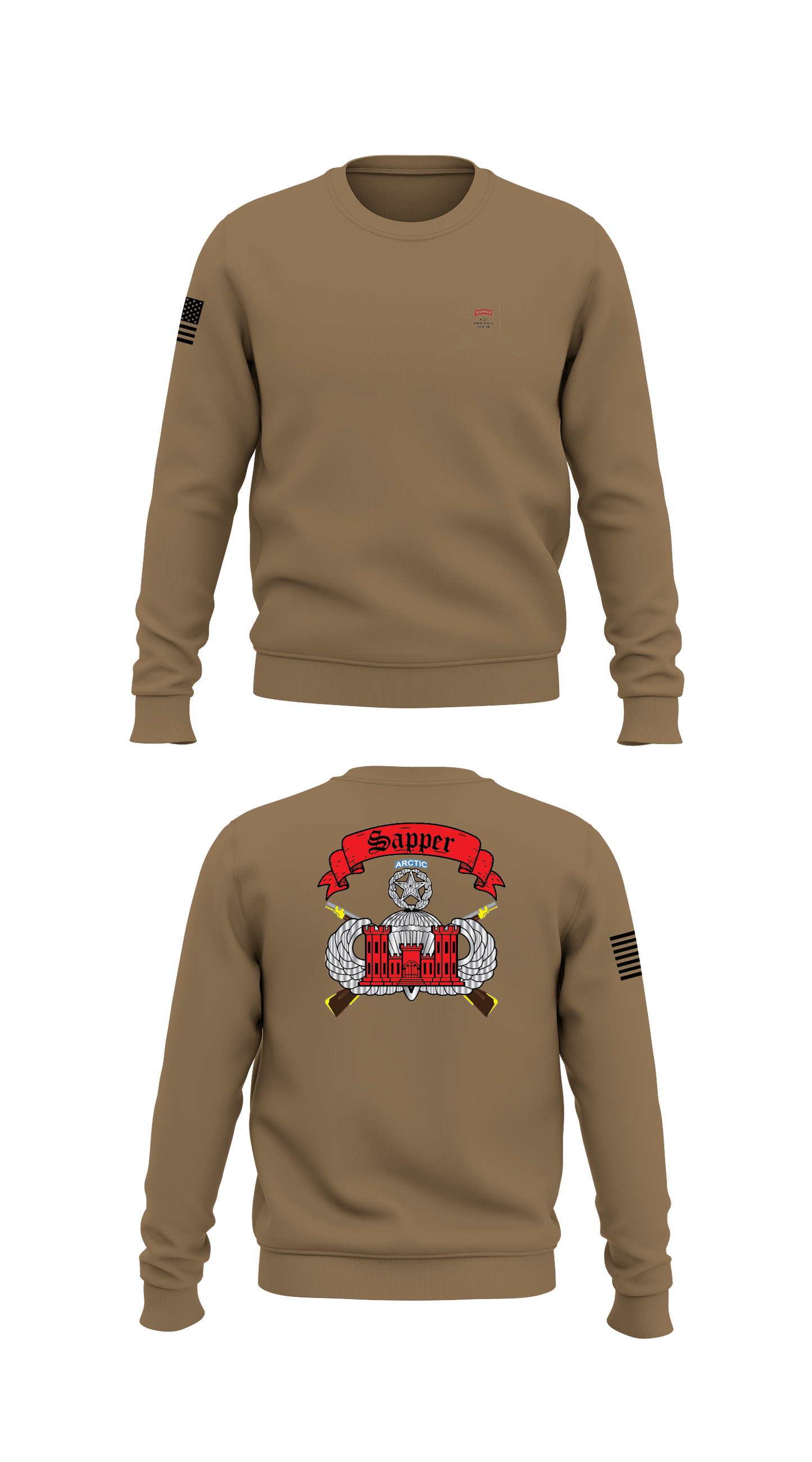 Sapper Company, 6th BEB, 4-25 IBCT (ABN) Store 1 Core Men's Crewneck Performance Sweatshirt - 44095166704