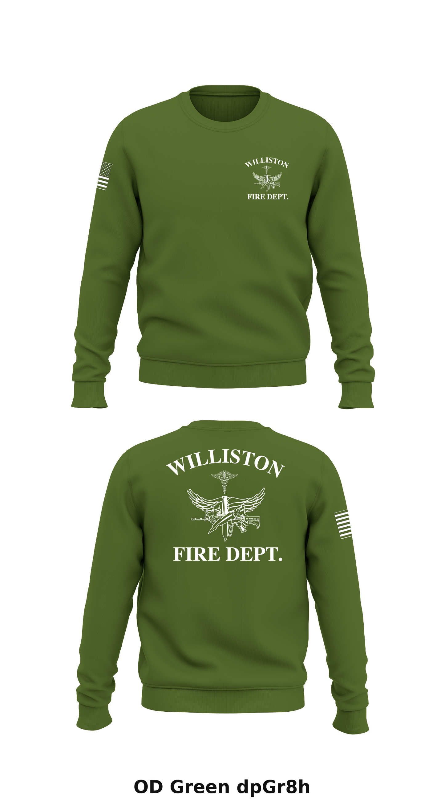 Williston Fire Department SWAT Medics Store 1 Core Men's Crewneck Performance Sweatshirt - dpGr8h