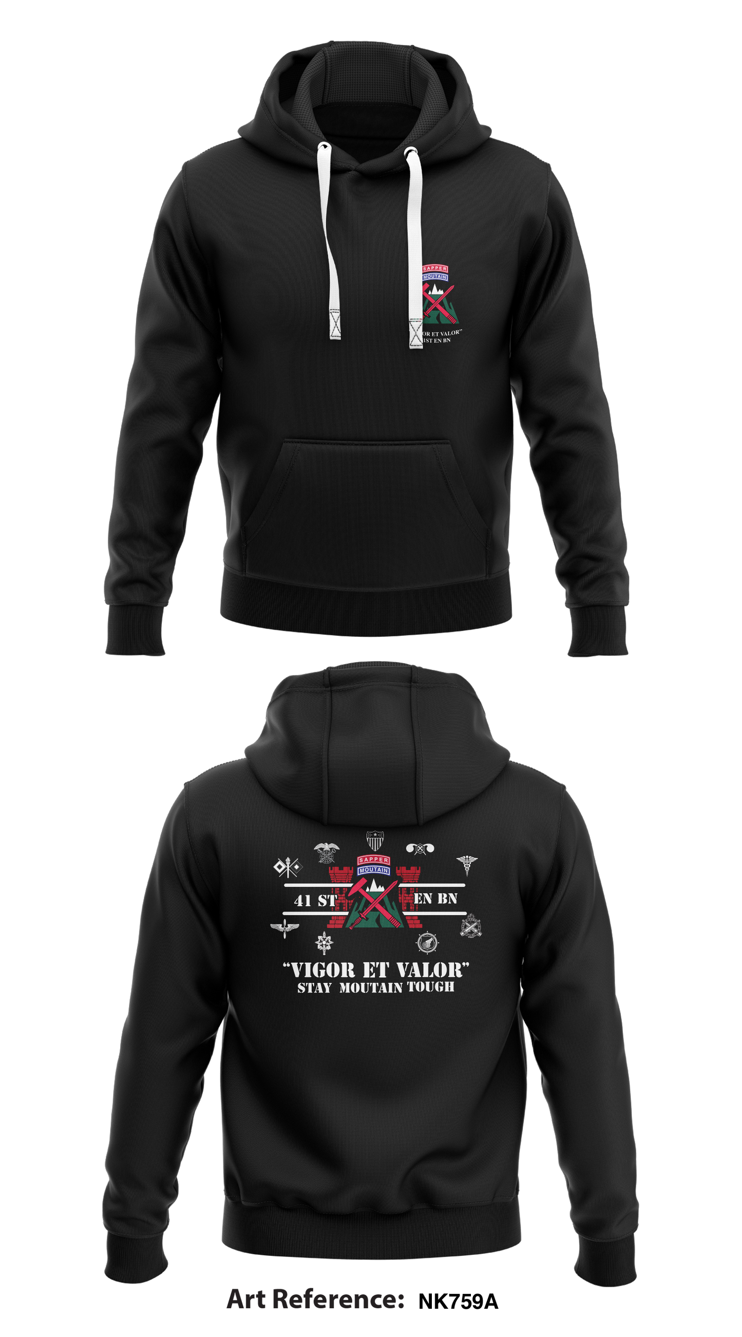 41st Engineer Battalion Store 1 Core Men's Hooded Performance Sweatshirt - nk759A