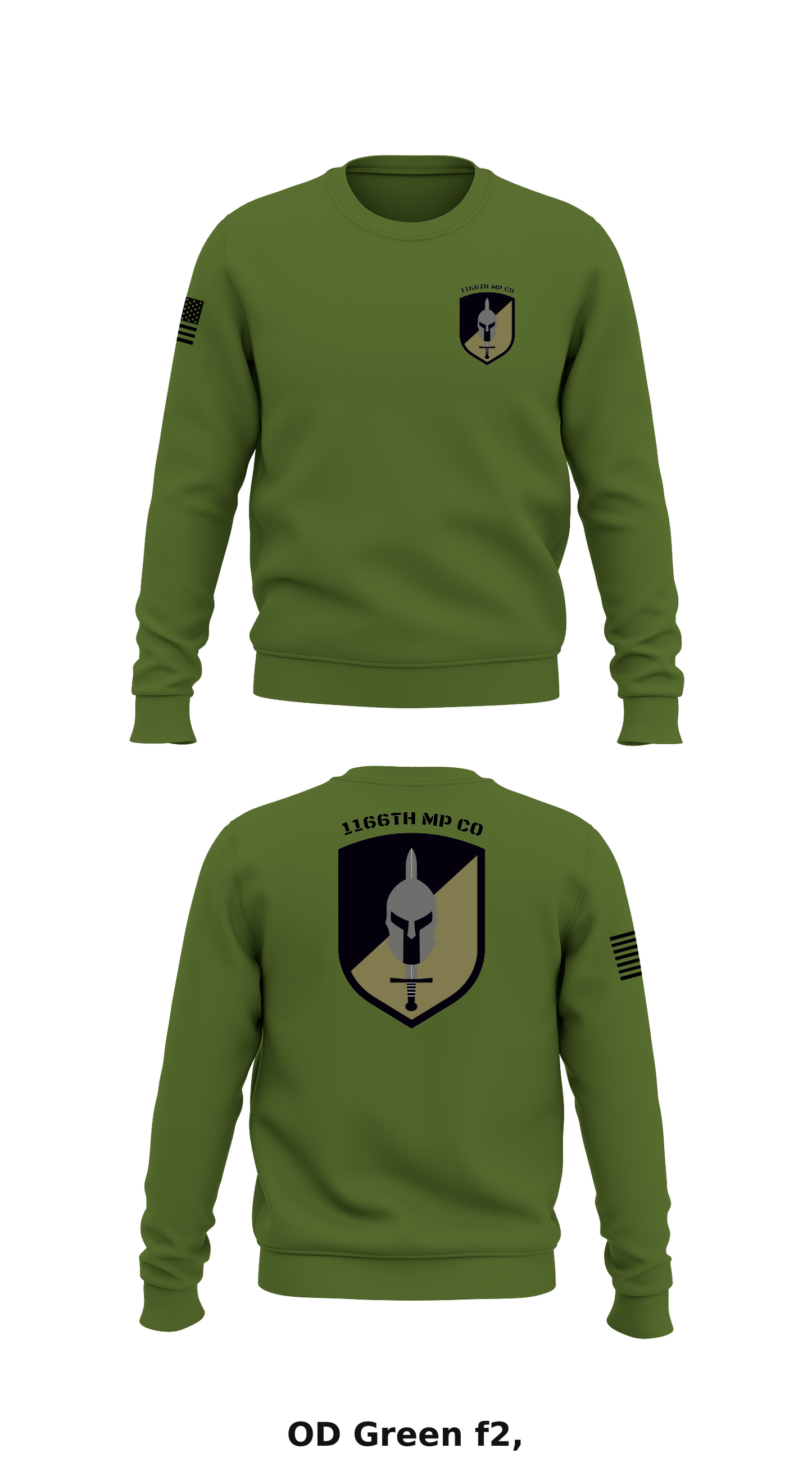 1166th MP COMPANY Store 1 Core Men's Crewneck Performance Sweatshirt - f2,
