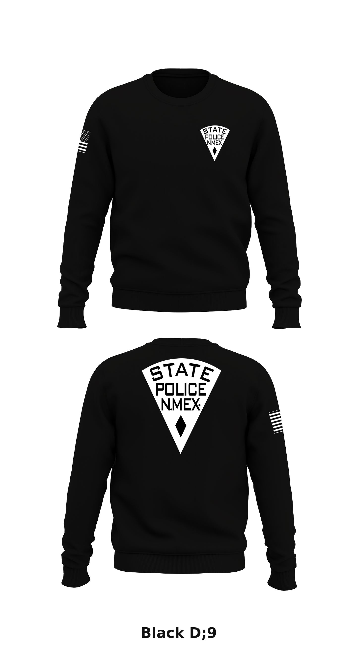 New Mexico State Police Store 1 Core Men's Crewneck Performance Sweatshirt - D;9