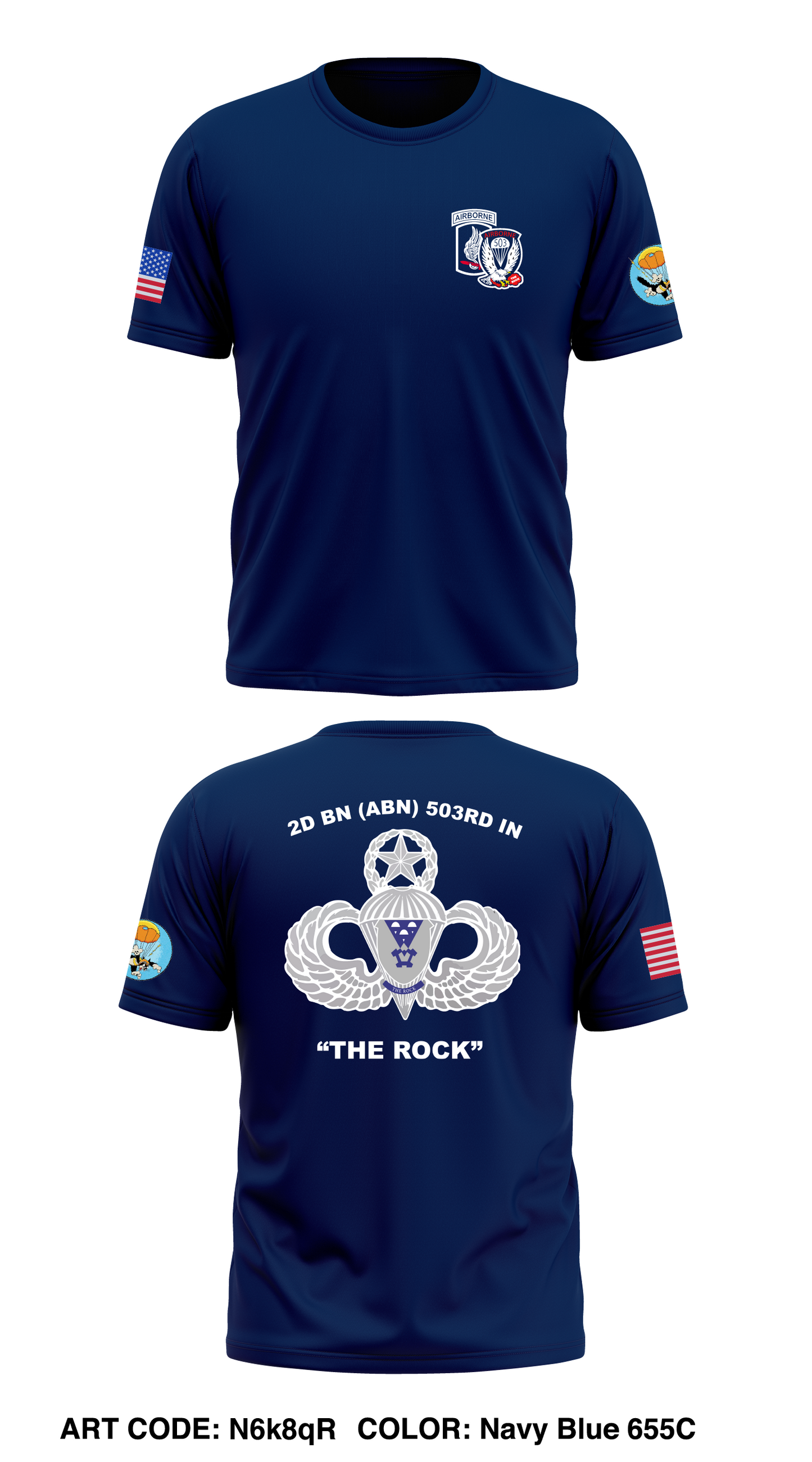 B Co, 2-503, 173rd ABN Store 1 Core Men's SS Performance Tee - N6k8qR