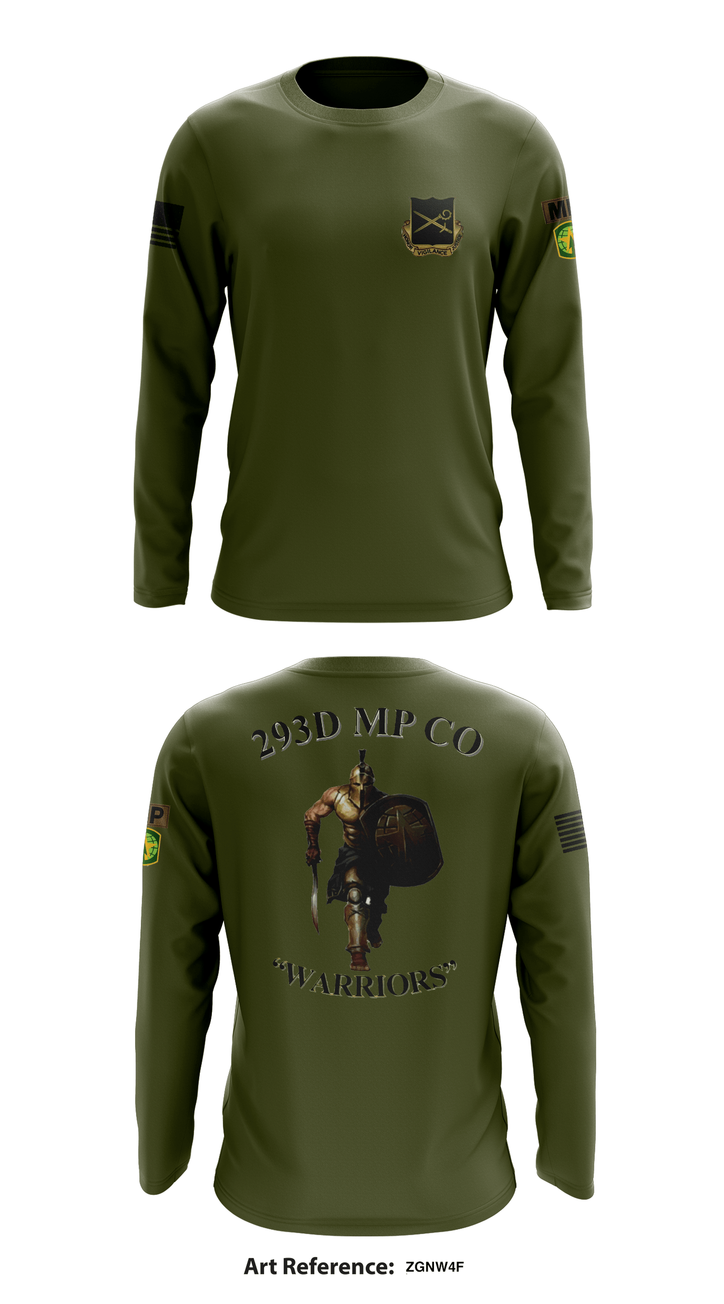 293D Military Store 1 Core Men's LS Performance Tee - zgnw4F