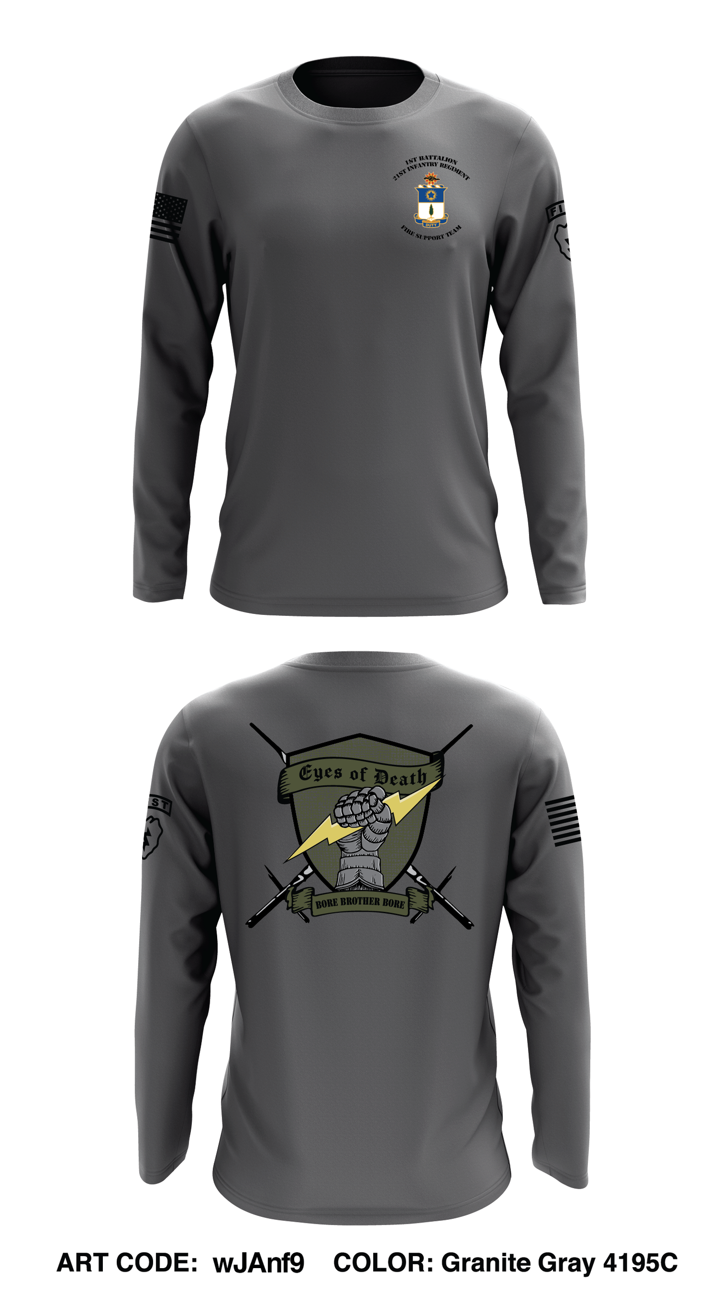 1-21 IN Fire Support Element Store 1 Core Men's LS Performance Tee - wJAnf9