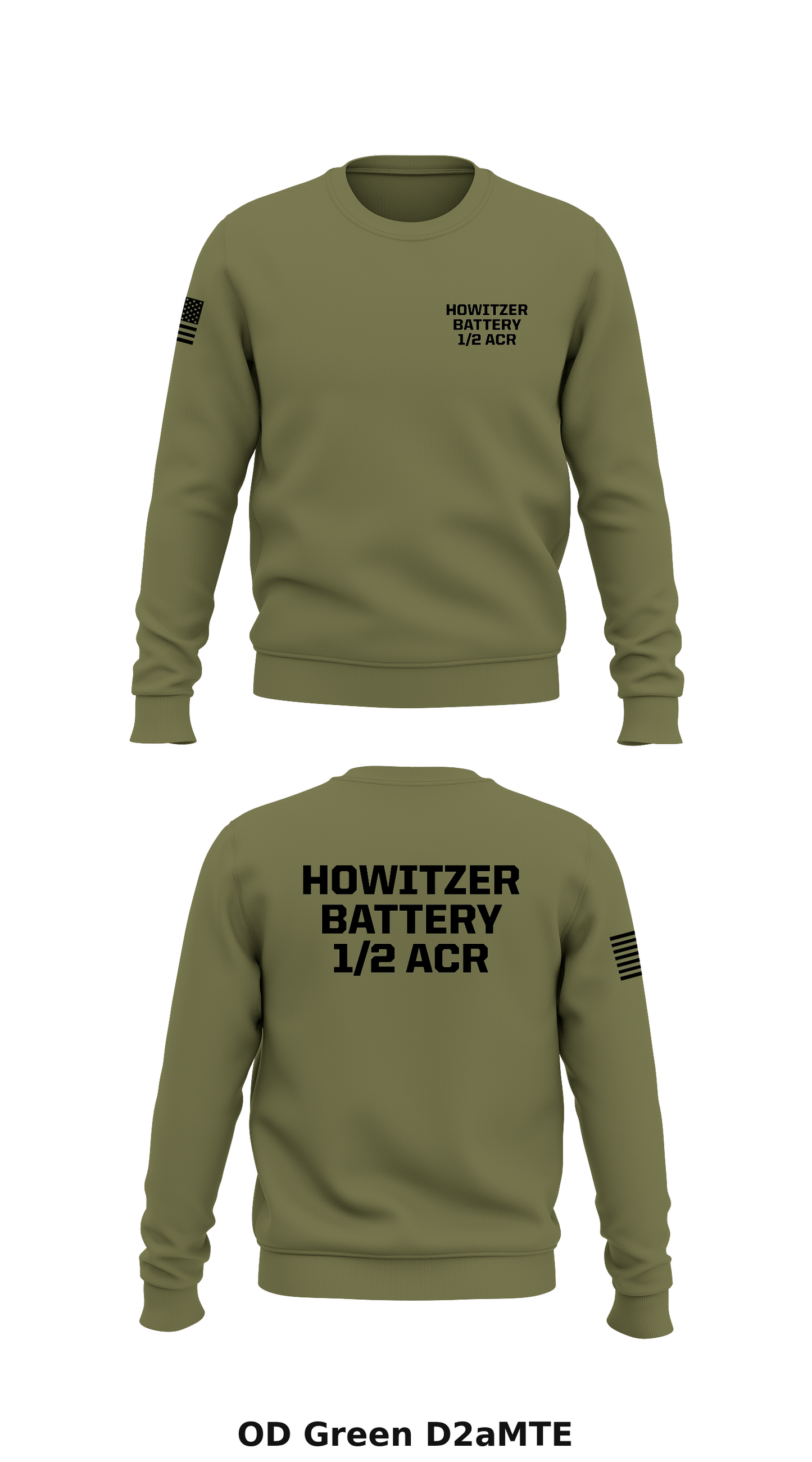 Howitzer Battery 1/2 ACR Store 1 Core Men's Crewneck Performance Sweatshirt - D2aMTE