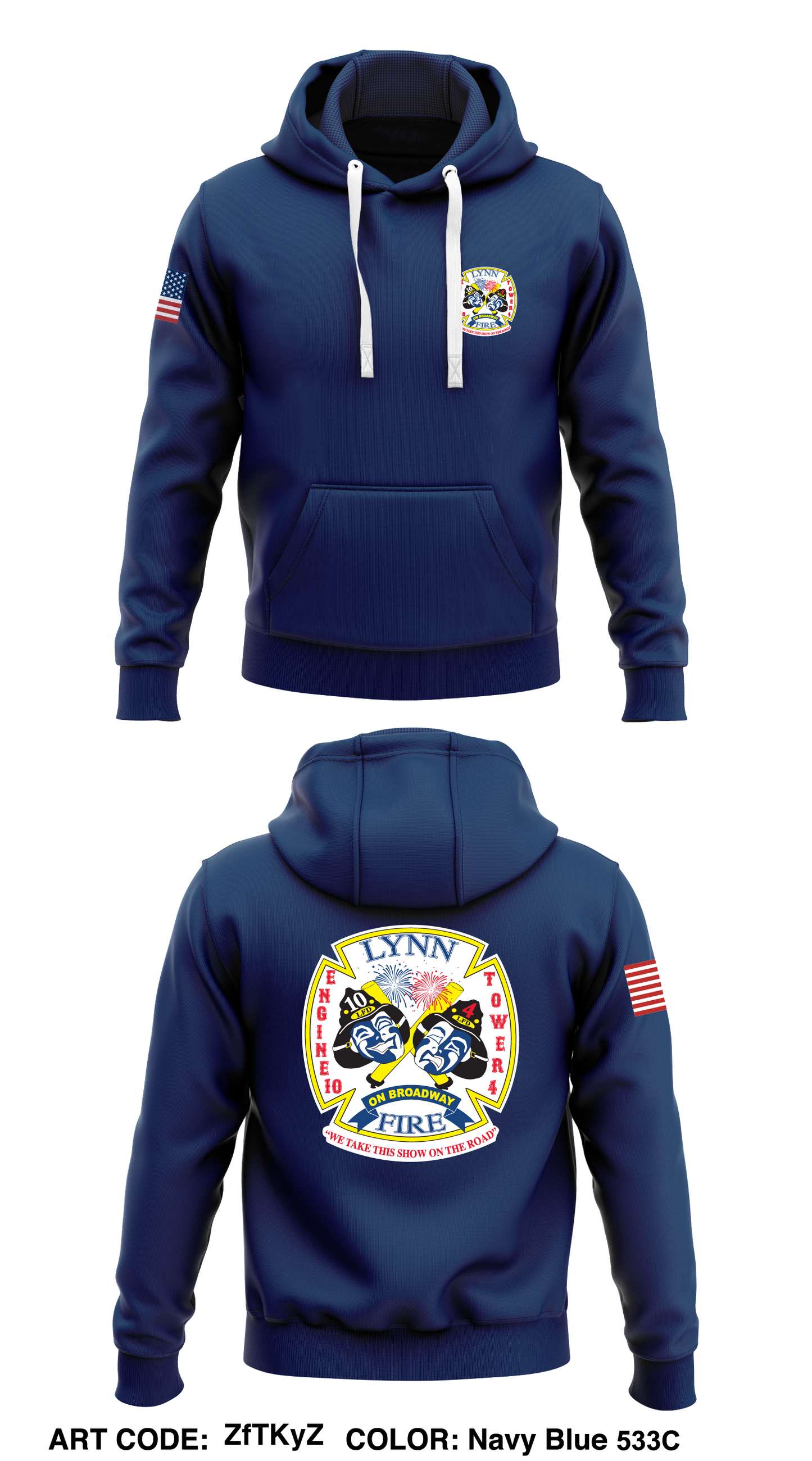 LYNN FIRE DEPT BROADWAY STATION STORE 1 Core Men's Hooded Performance Sweatshirt - ZfTKyZ