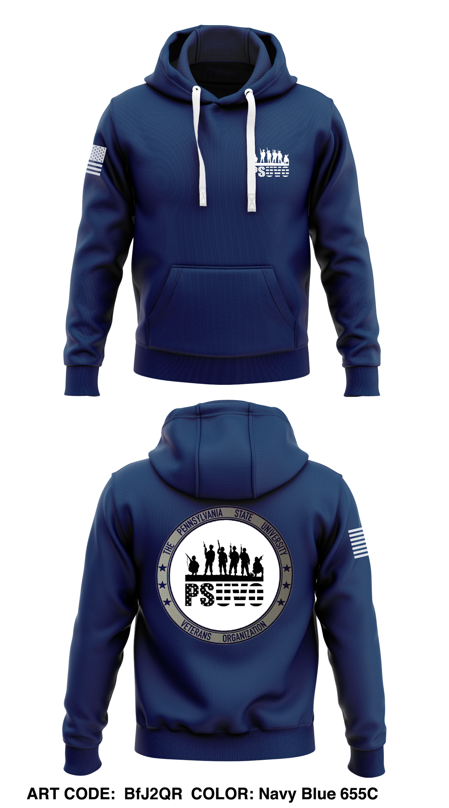 Penn State University Veterans Organization Store 1 Core Men's Hooded Performance Sweatshirt - BfJ2QR