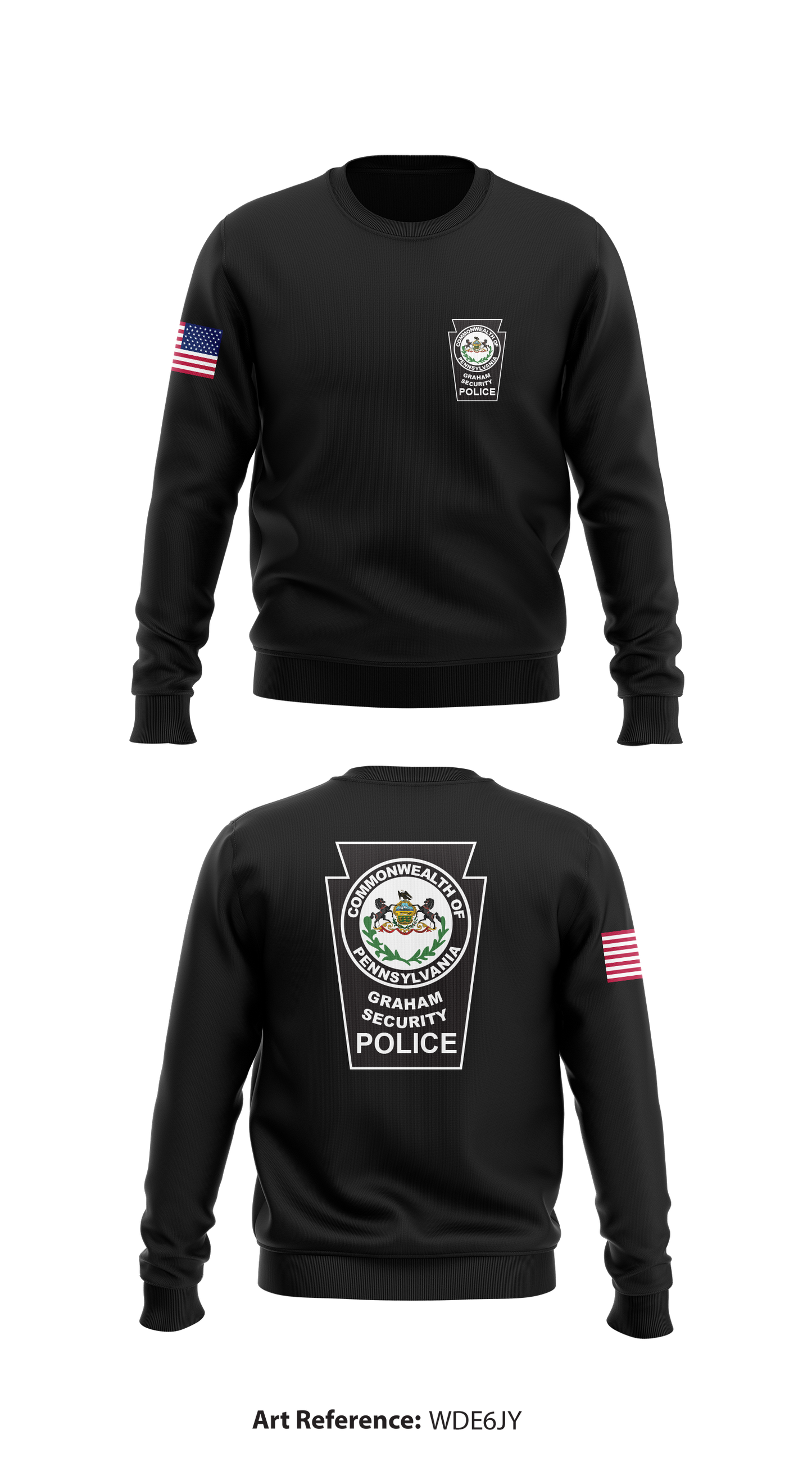 Graham Security Police Inc Store 1 Core Men's Crewneck Performance Sweatshirt - wDe6jY