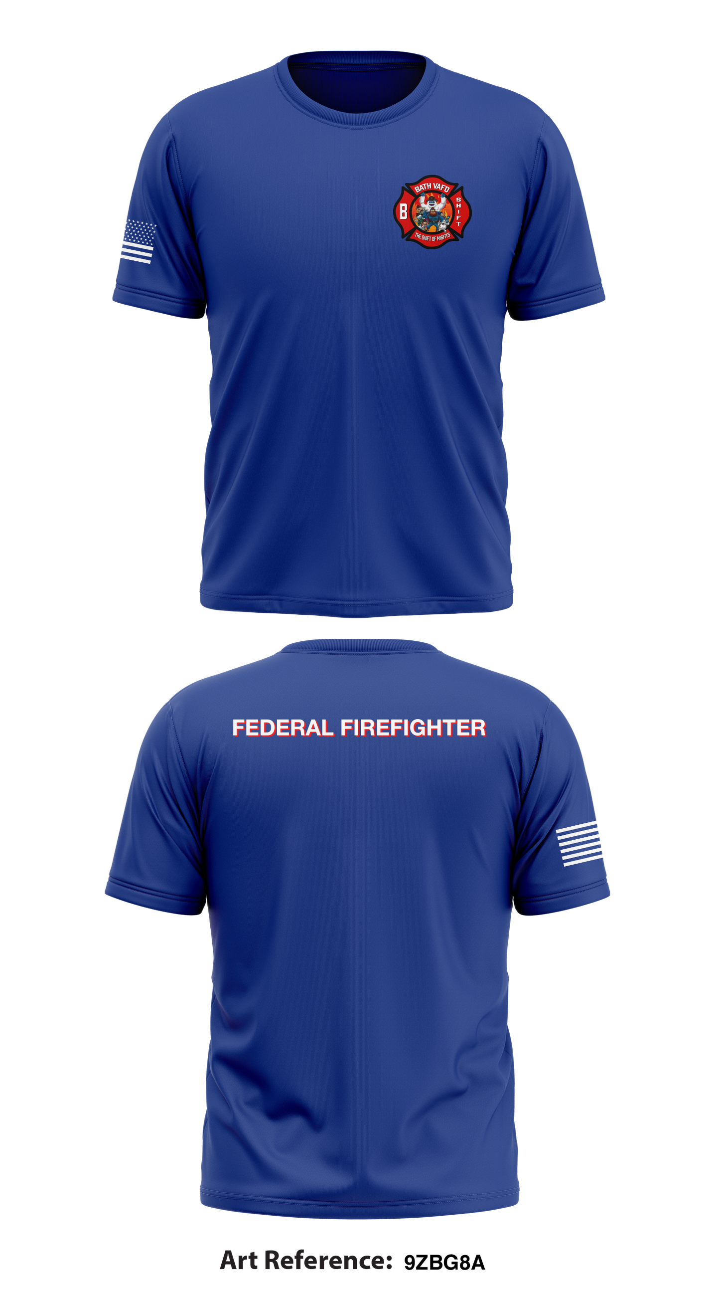 Veteran Affairs Fire Department-Bath, NY Store 1 Core Men's SS Performance Tee - 9ZBg8a