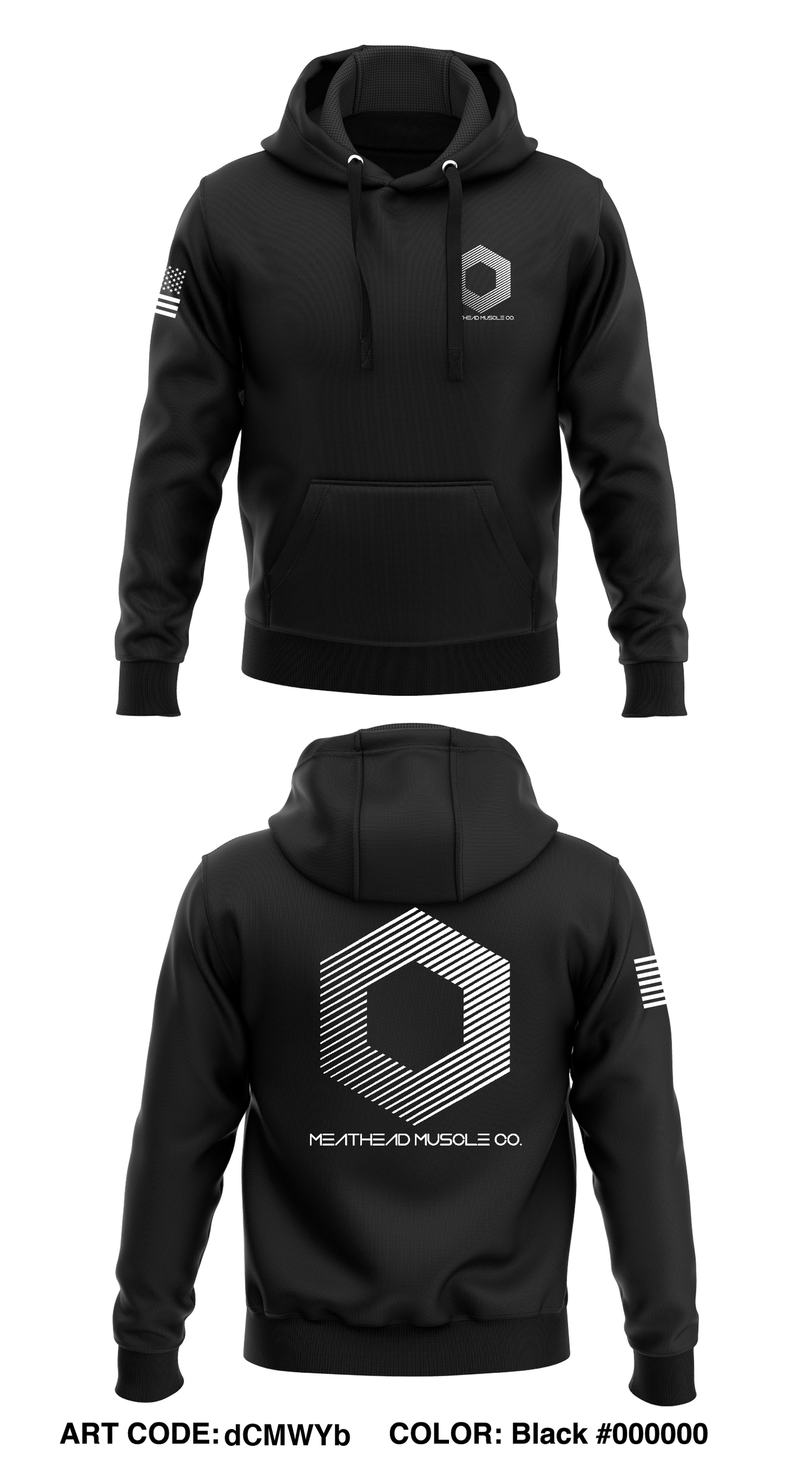 Meathead Muscle Co. Store 1 Core Men's Hooded Performance Sweatshirt - dCMWYb