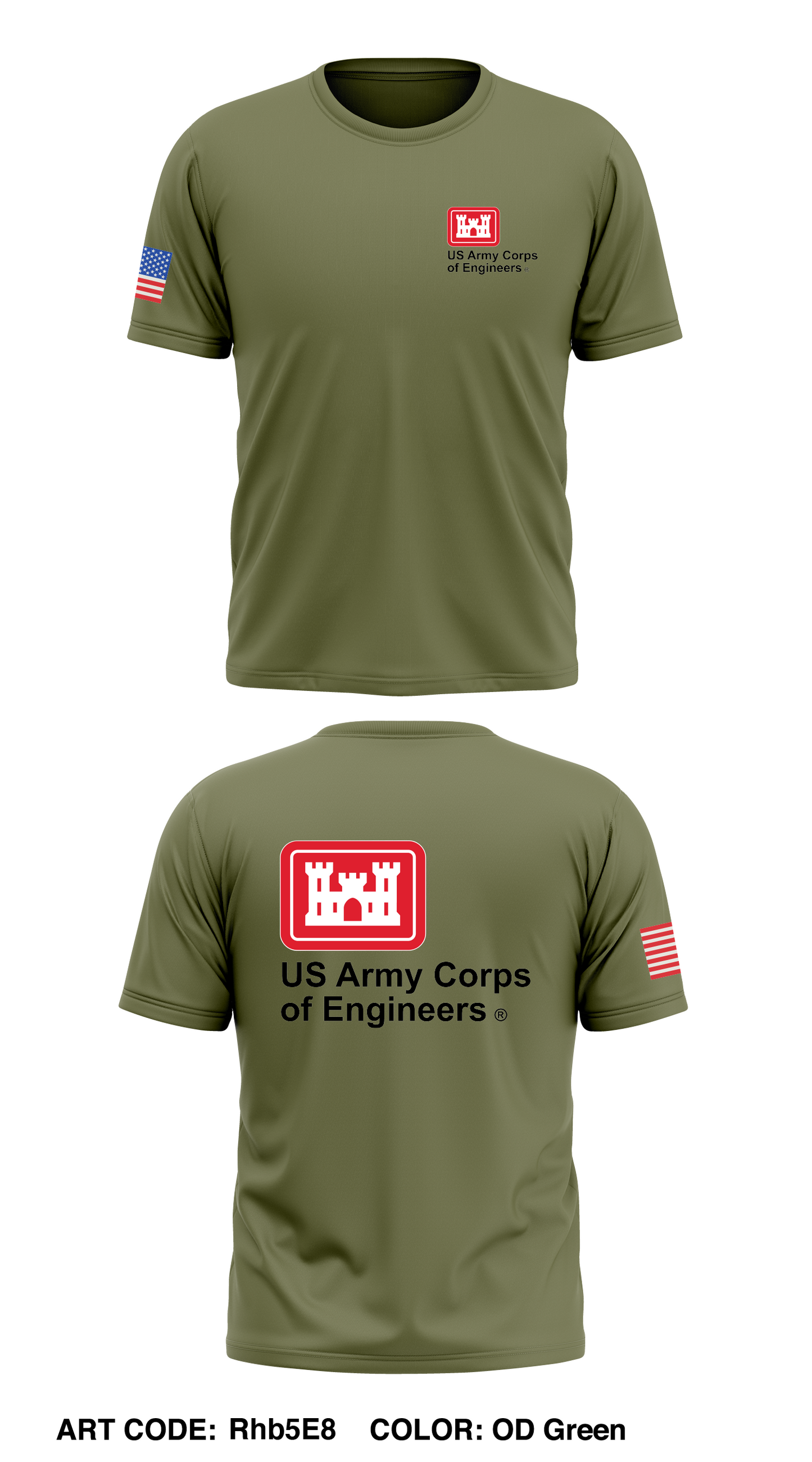 Army Corps of Engineers Store 1 Core Men's SS Performance Tee - Rhb5E8