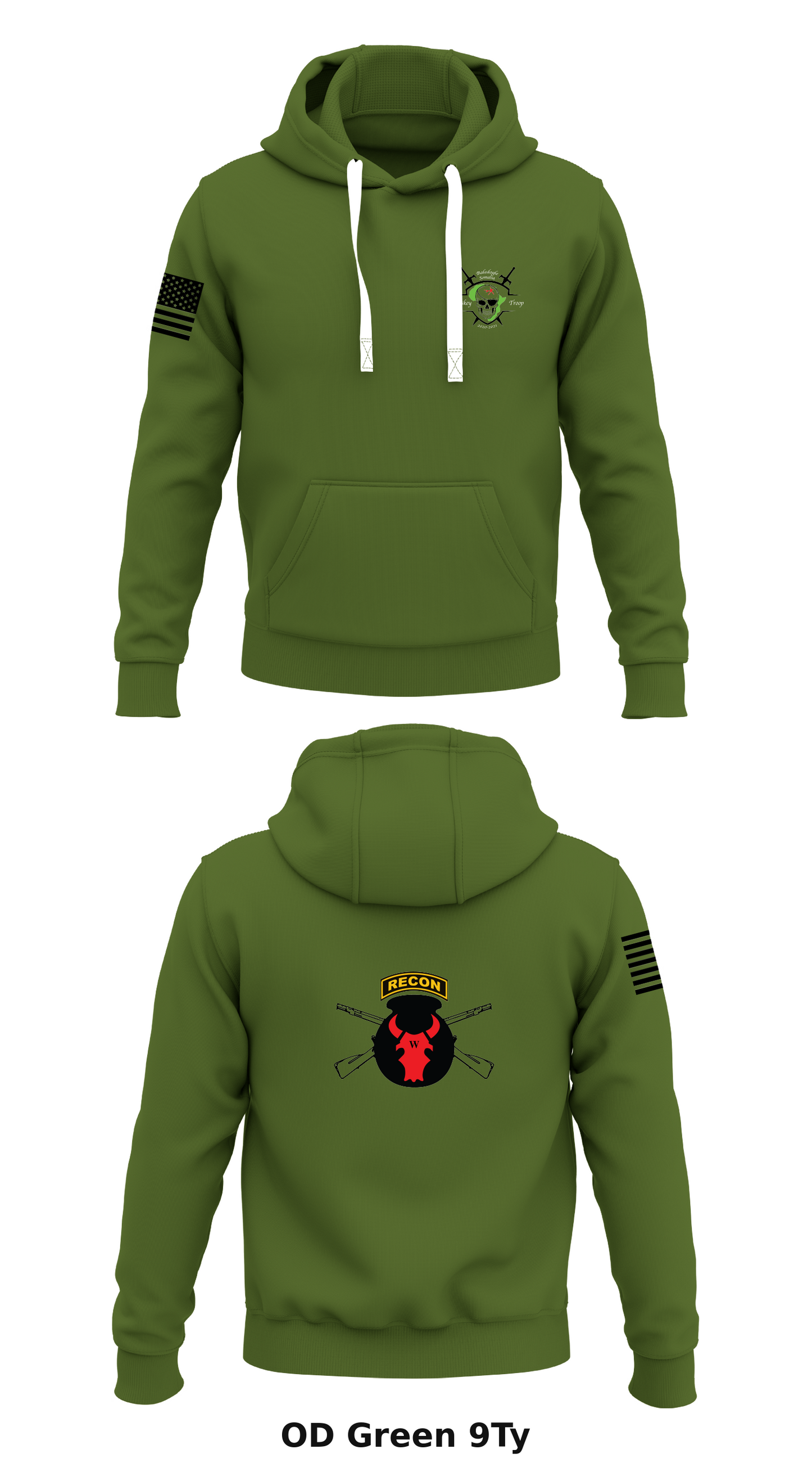 W Troop 1-113 Store 1 Core Men's Hooded Performance Sweatshirt - 9Ty