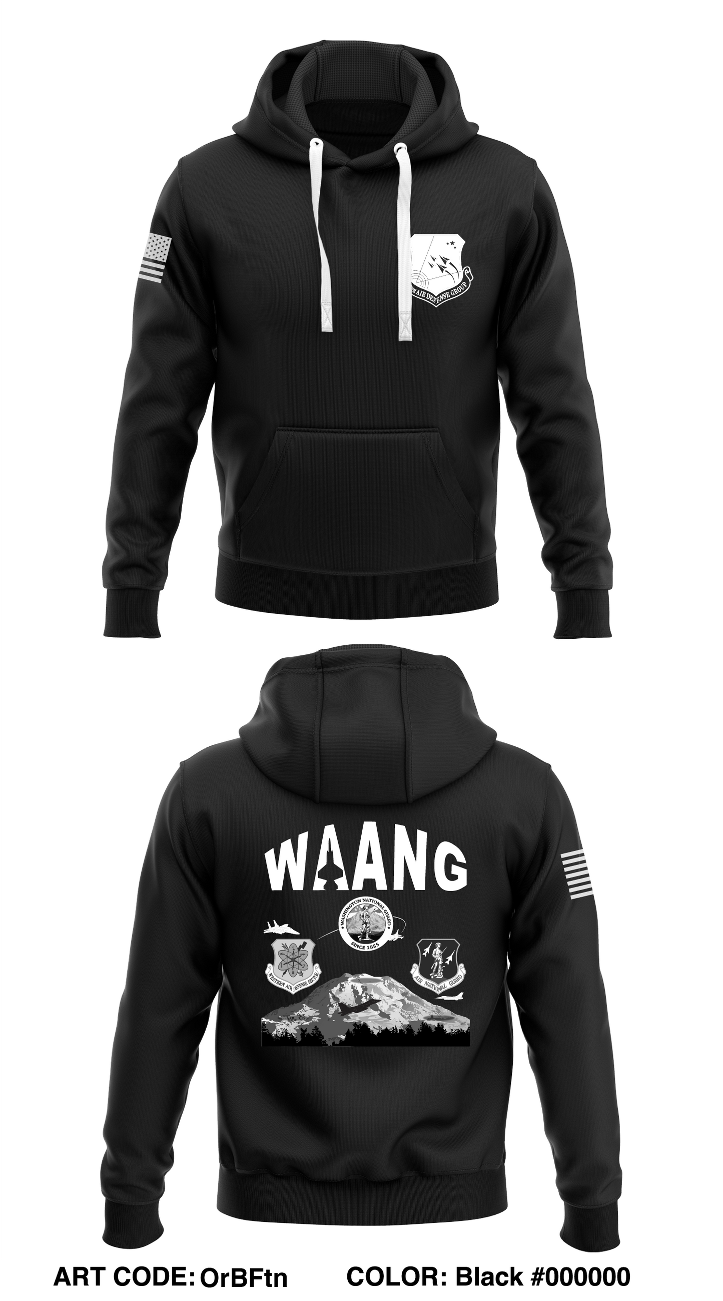 225th ADG Store 1 Core Men's Hooded Performance Sweatshirt - OrBFtn