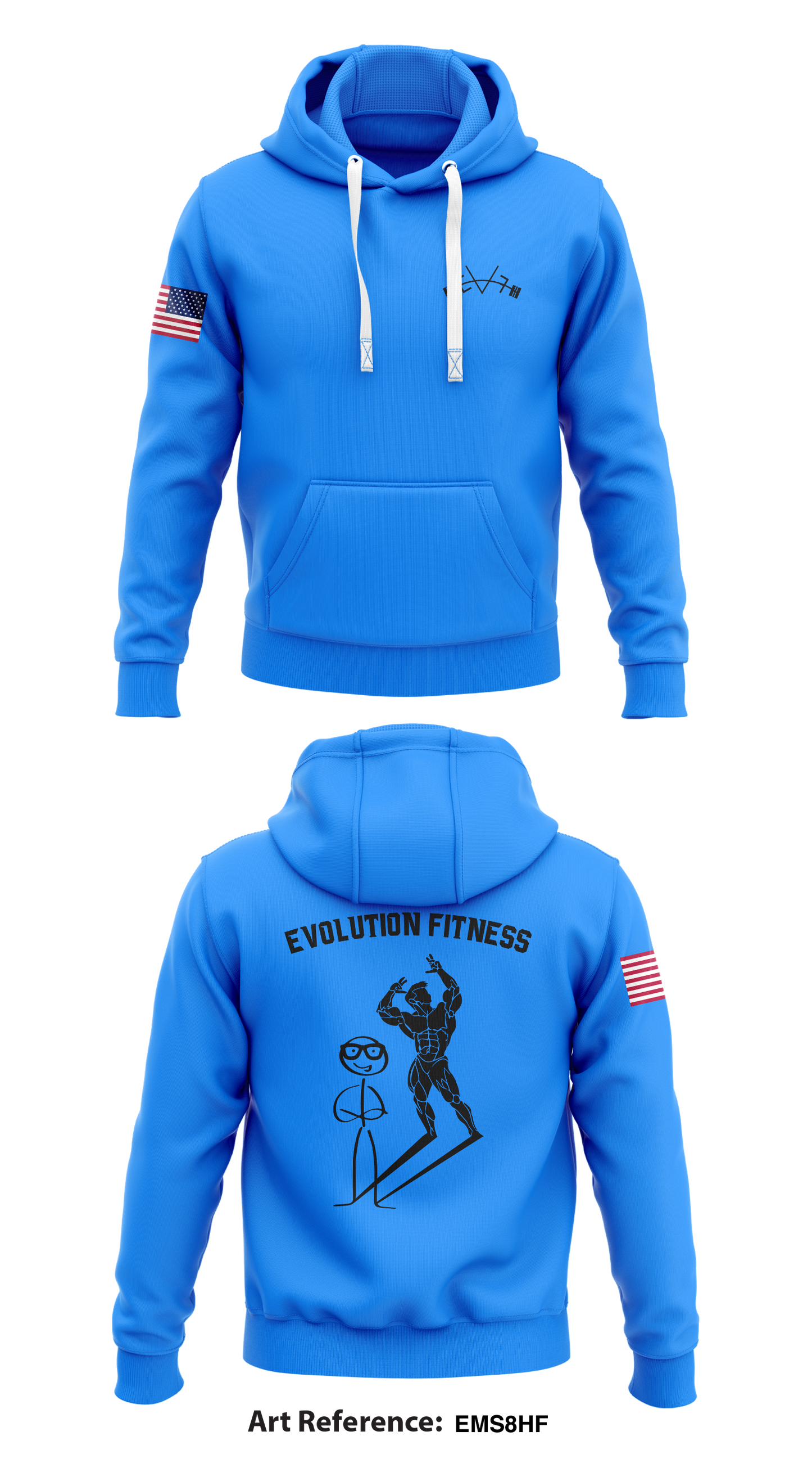 Evolution Fitness Store 1 Core Men's Hooded Performance Sweatshirt - EmS8hF