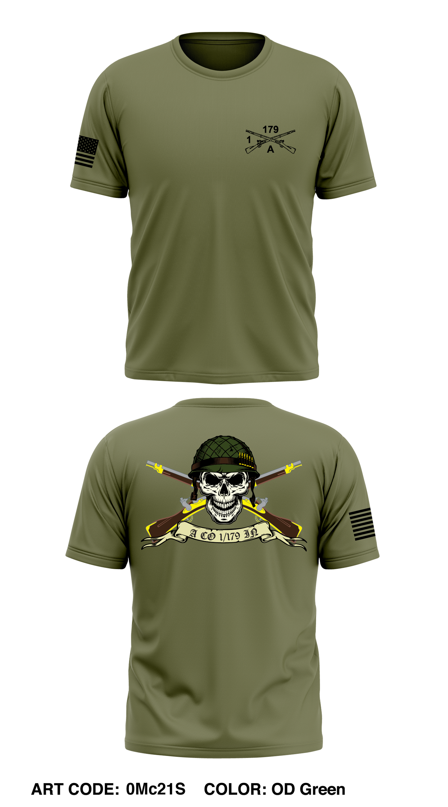 A Co 1/179 IN Store 1 Core Men's SS Performance Tee - 0Mc21S
