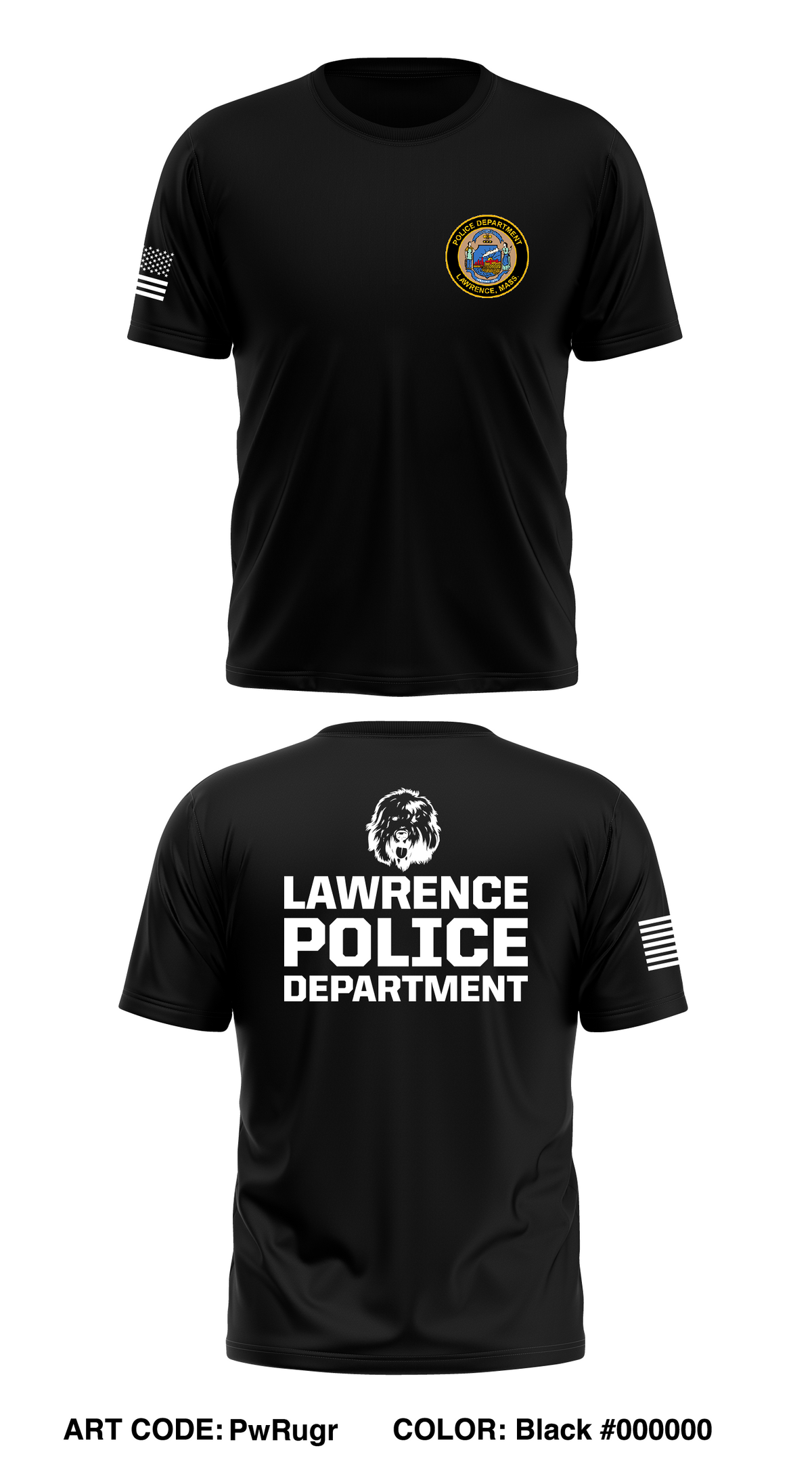Lawrence Police Dept. Store 1 Core Men's SS Performance Tee - PwRugr