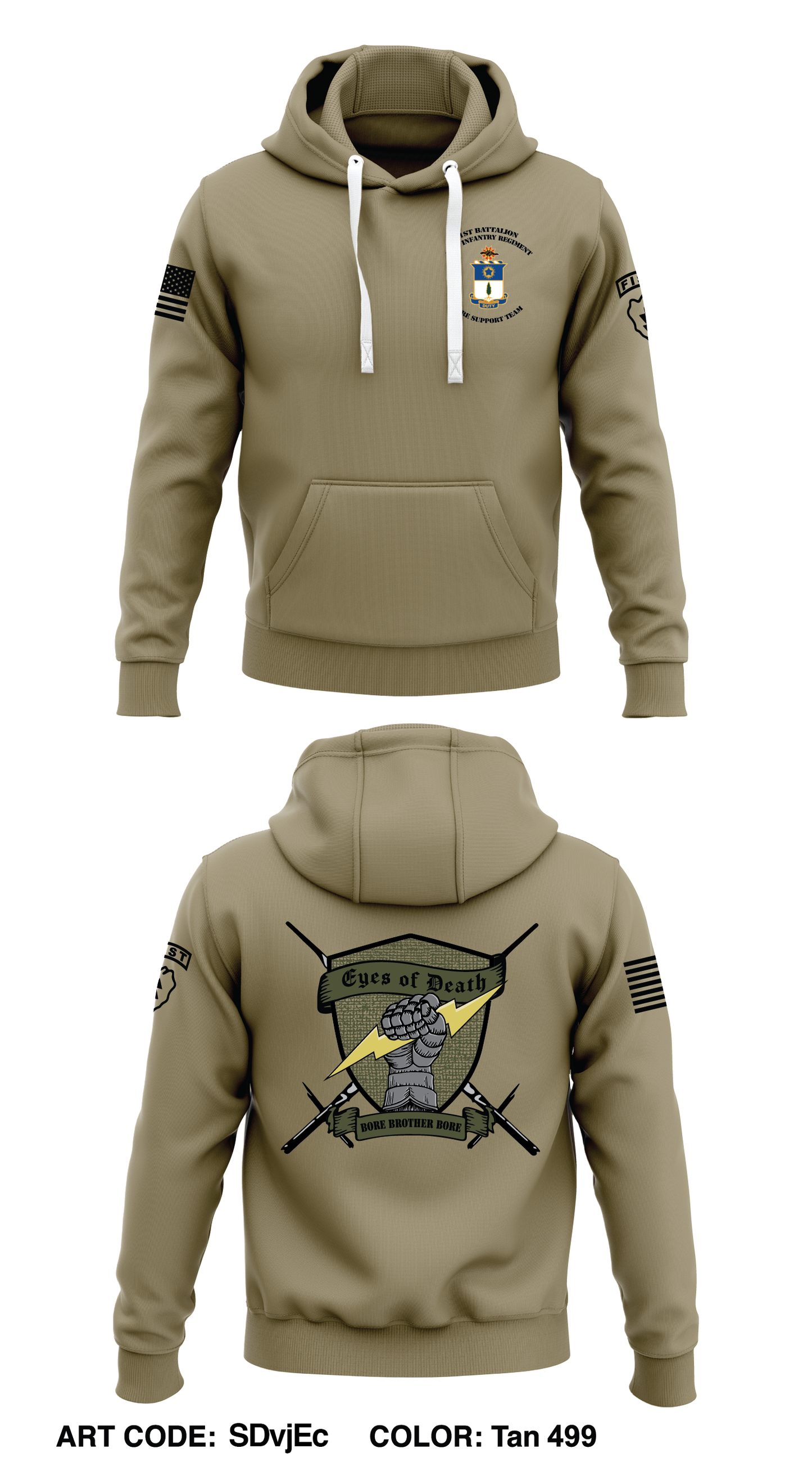 1-21 IN Fire Support Element Store 1 Core Men's Hooded Performance Sweatshirt - sceCH6