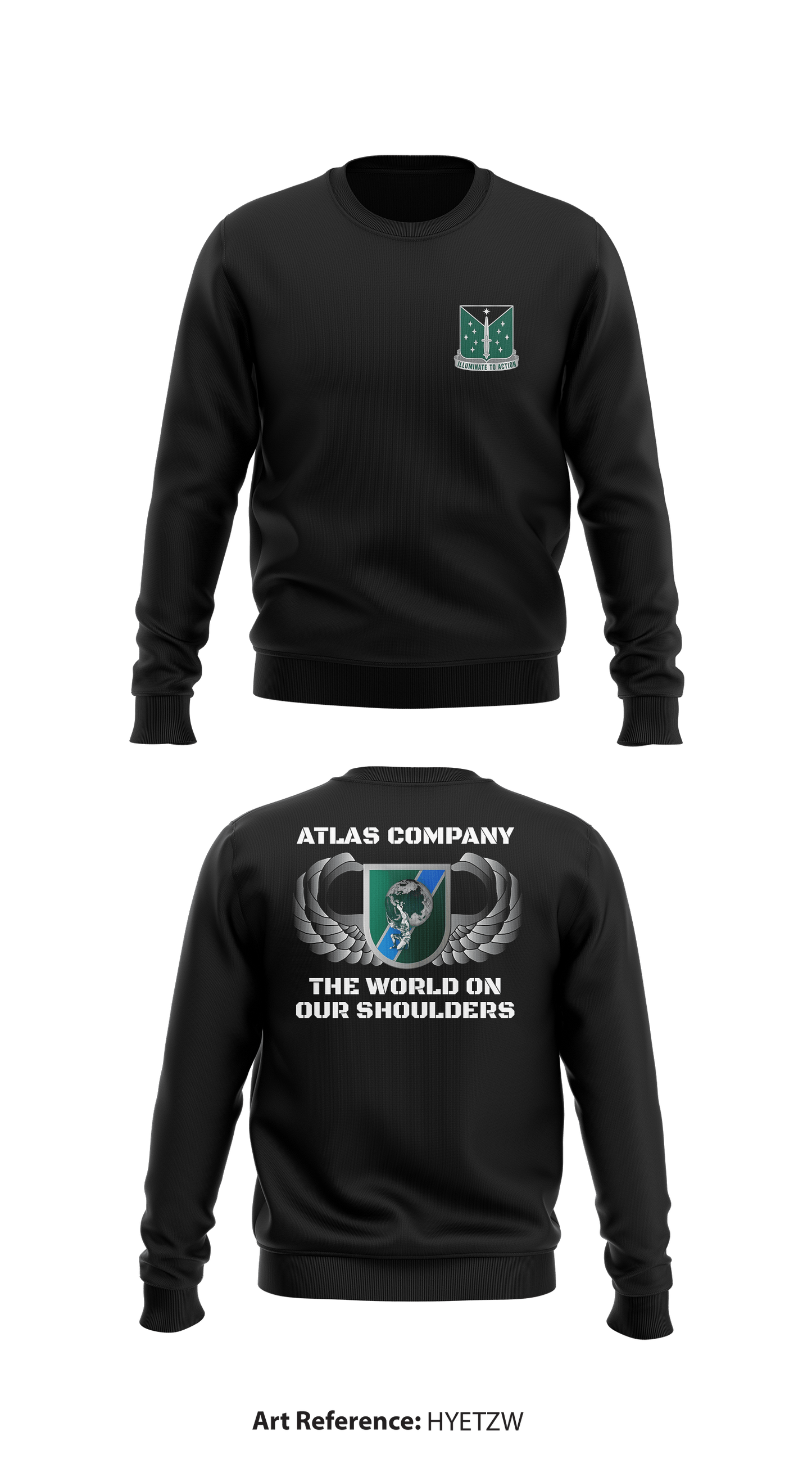 ATLAS COMPANY Store 1 Core Men's Crewneck Performance Sweatshirt - HYeTzw