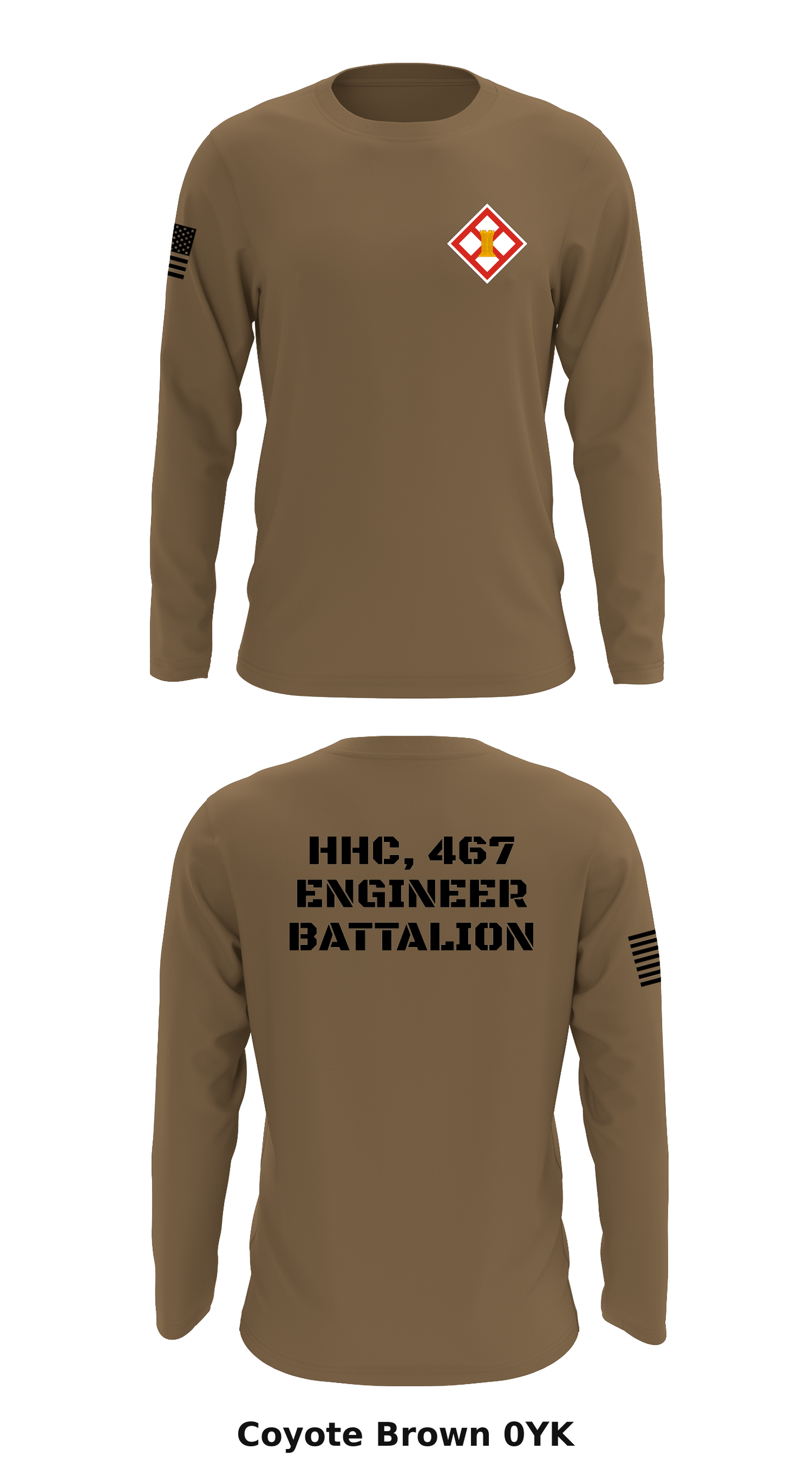 HHC, 467 Engineer Battalion Store 1 Core Men's LS Performance Tee - 0YK