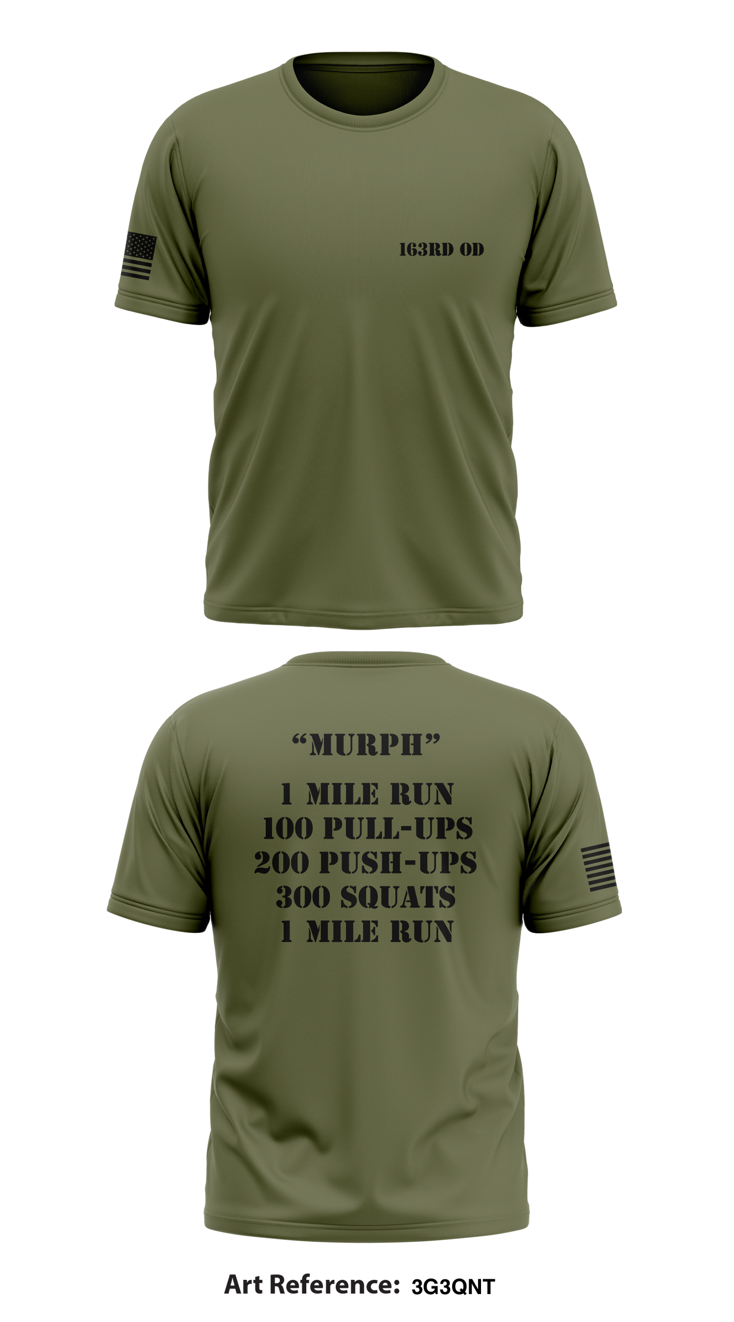 163rd OD Store 1 Core Men's SS Performance Tee - 3G3qNT