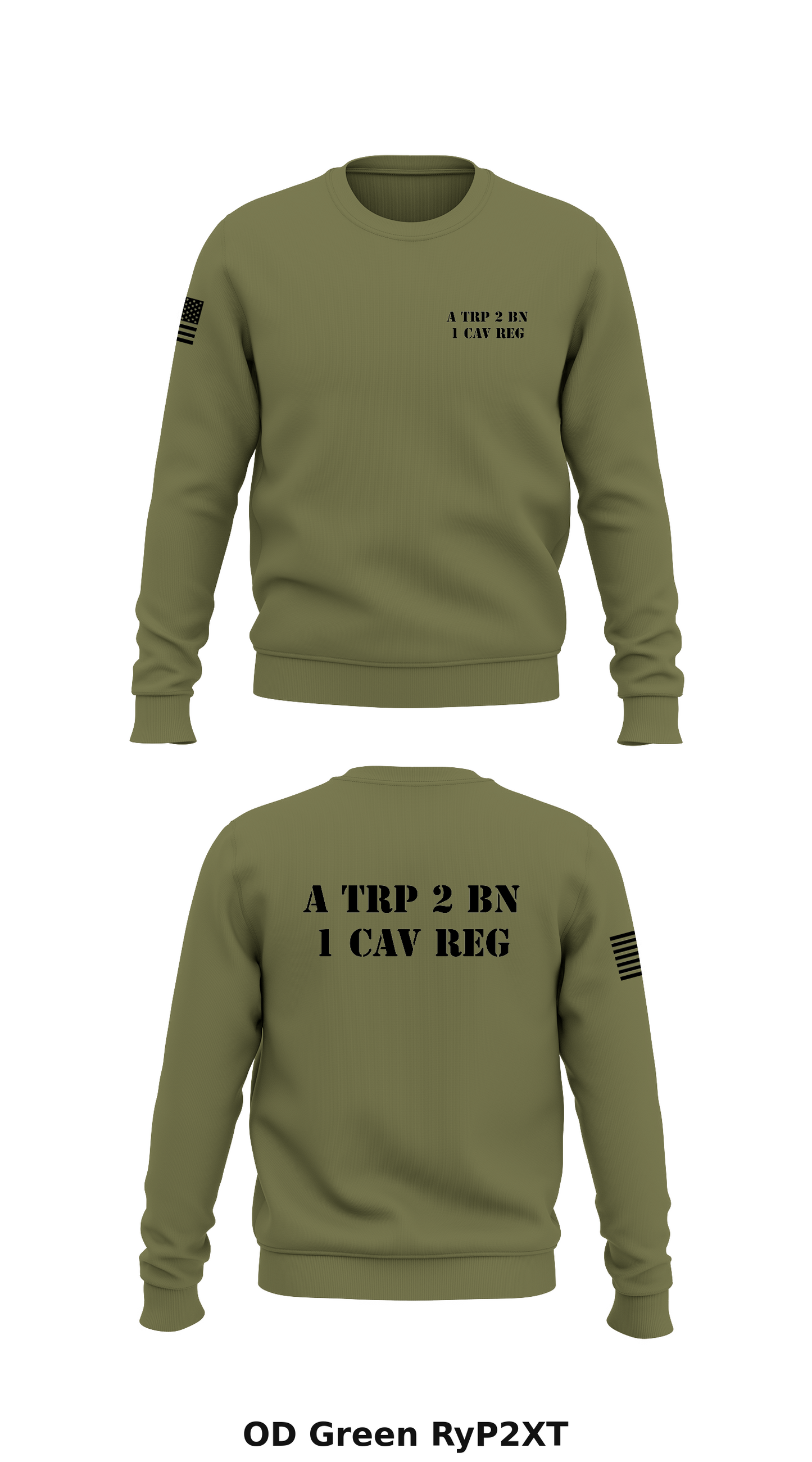 A Trp 2 BN 1 Cav REG Store 1 Core Men's Crewneck Performance Sweatshirt - RyP2XT