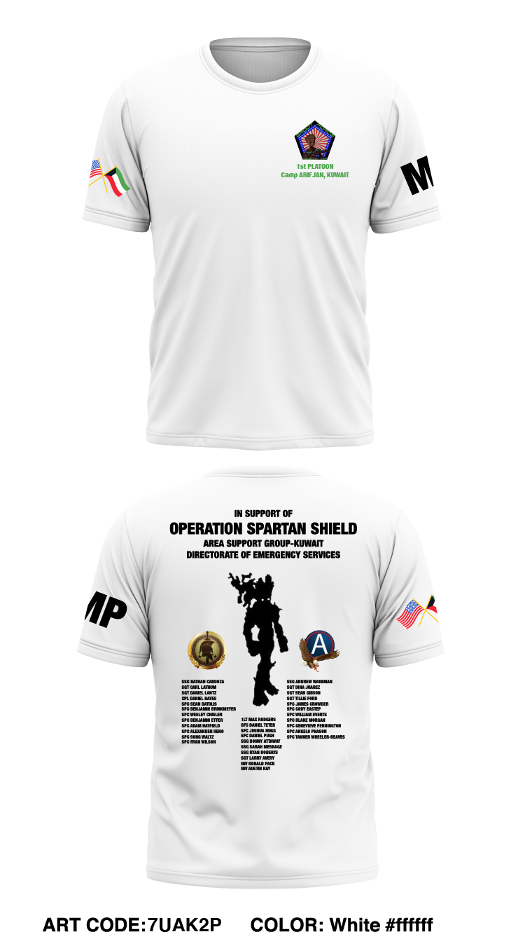 1st Platoon, 1139th Military Police Company Store 1 Core Men's SS Performance Tee - 7UAK2P