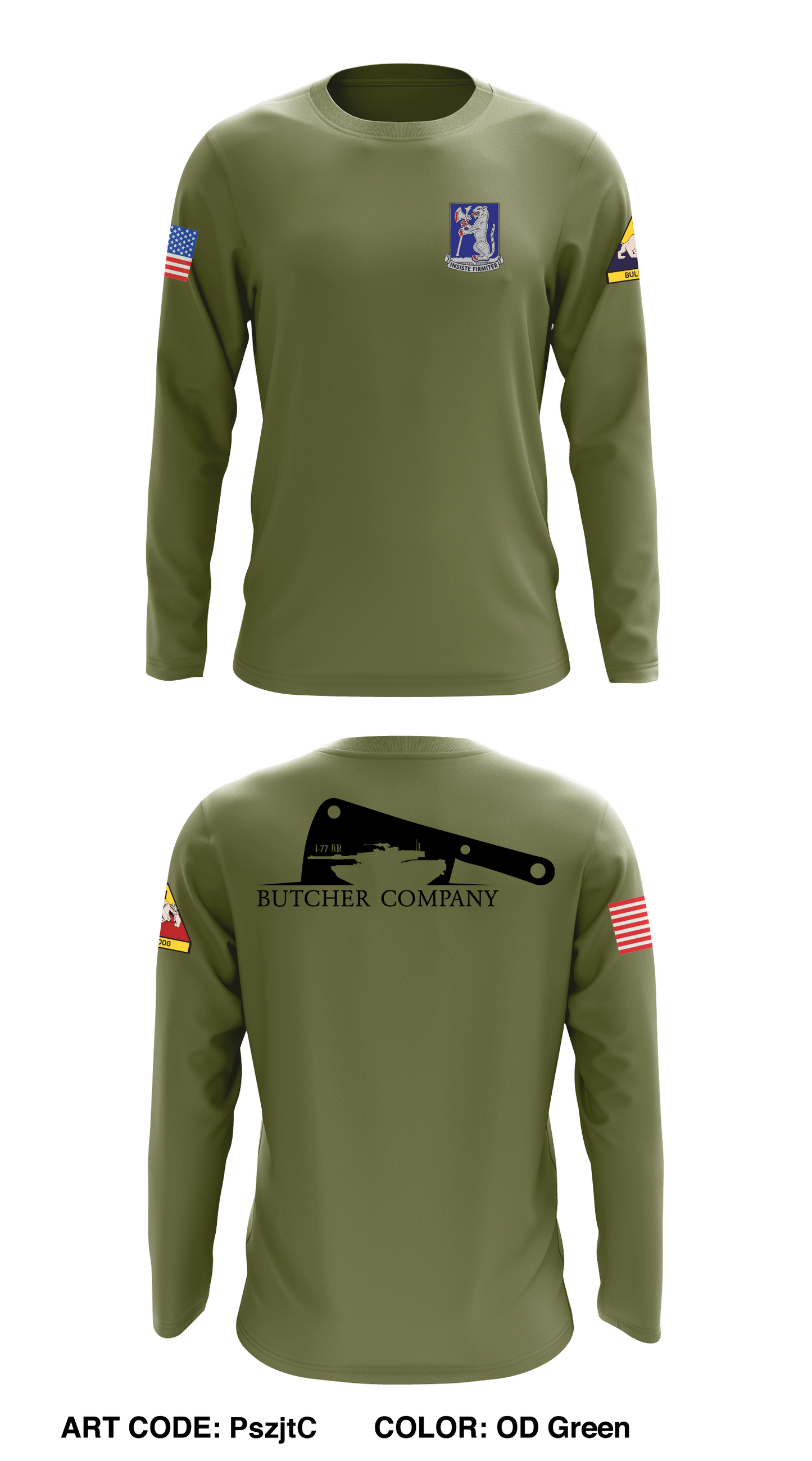 Butcher Co, 1-77 AR Core Men's LS Performance Tee - PszjtC