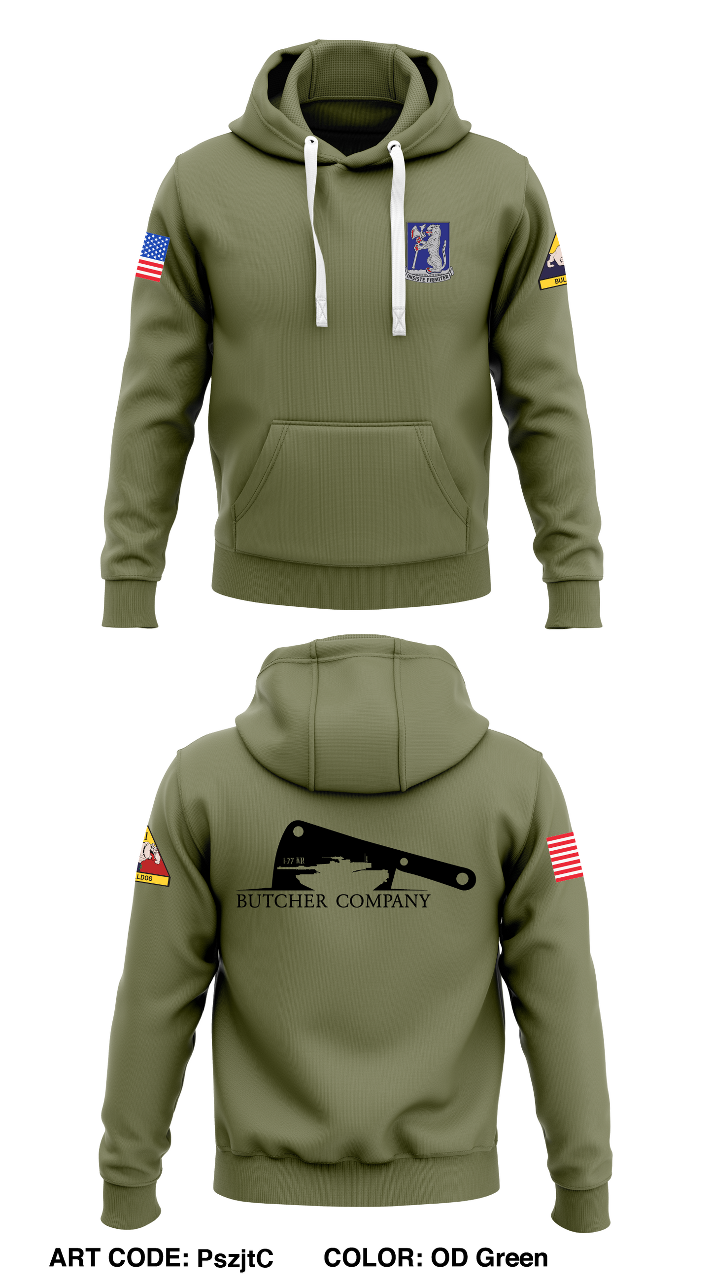 Butcher Co, 1-77 AR Core Men's Hooded Performance Sweatshirt - Hoodie -PszjtC