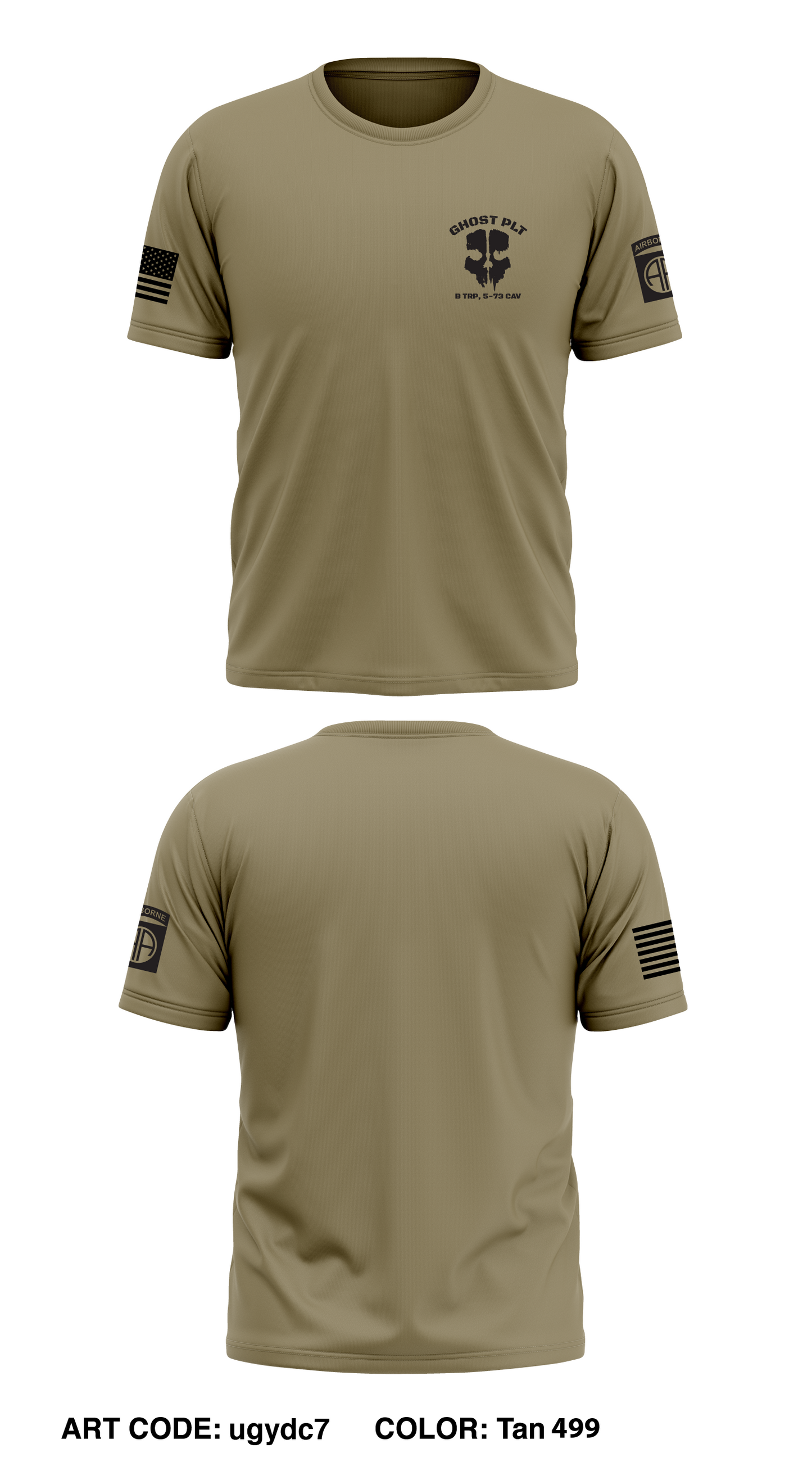 Ghost Platoon, B TRP, 5-73 CAV Store 1 Core Men's SS Performance Tee - ugydc7