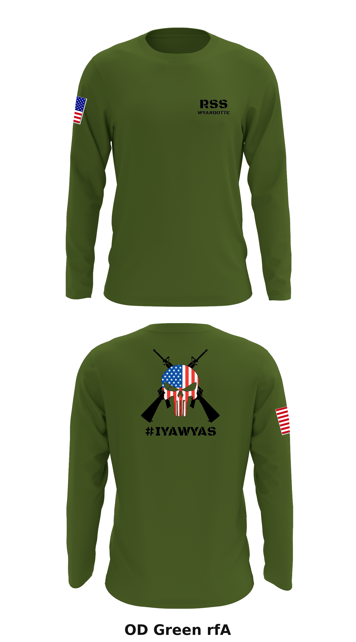 Wyandotte Marines Store 1 Core Men's LS Performance Tee - rfA