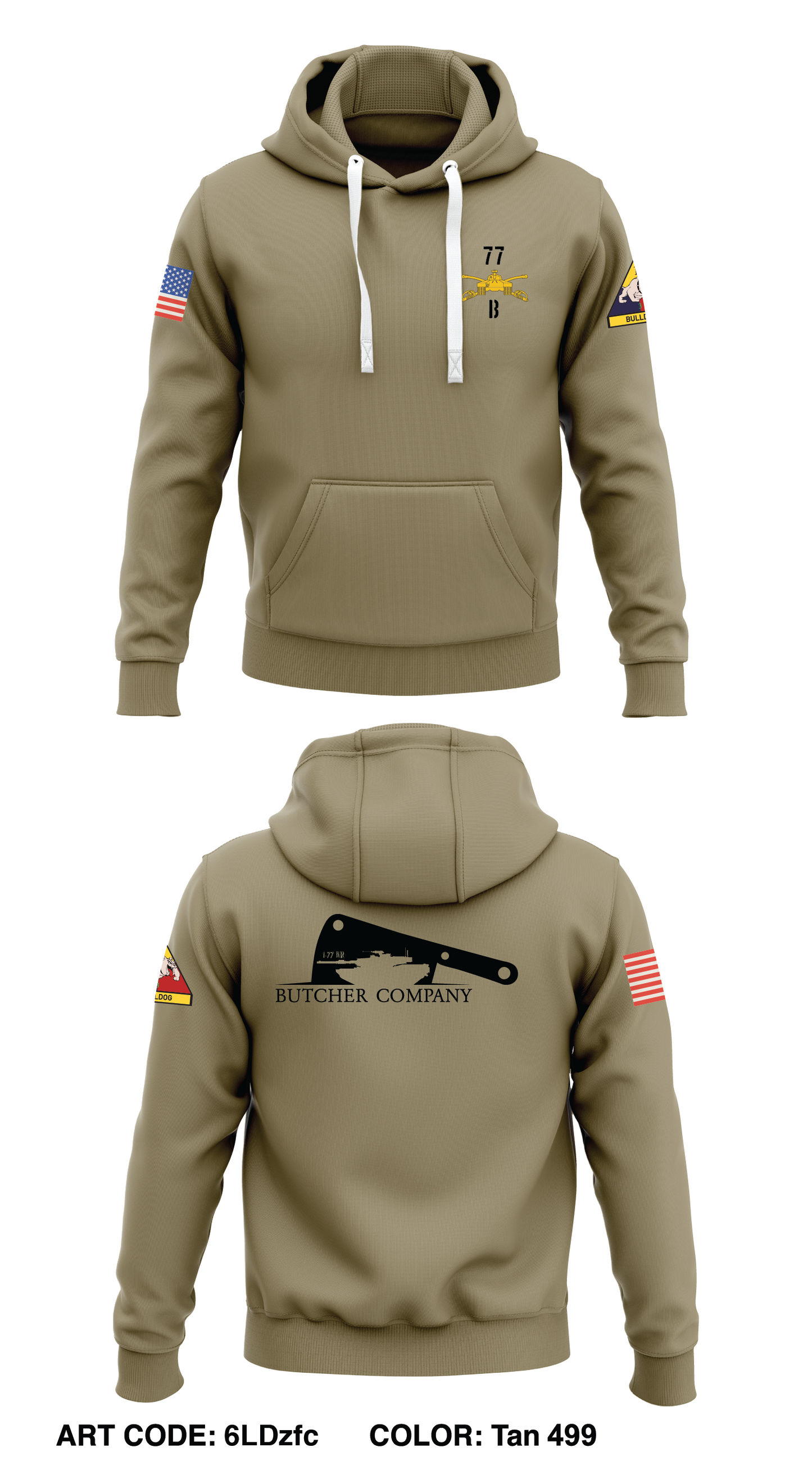 Butcher Co, 1-77 AR Core Men's Hooded Performance Sweatshirt - 6LDzfc