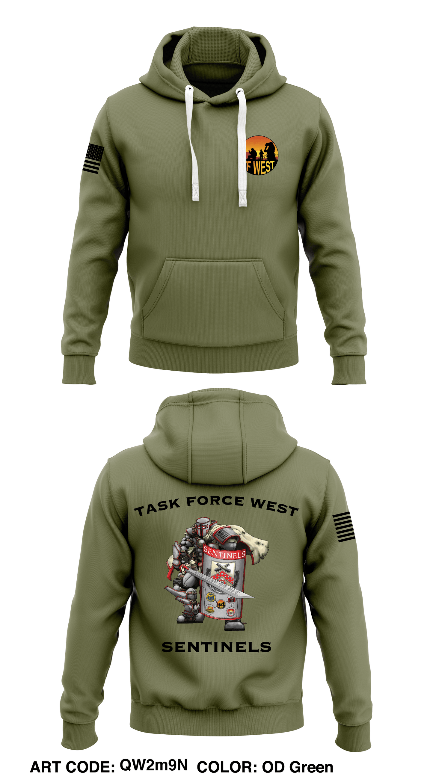 Task Force West Sentinels Store 1 Core Men's Hooded Performance Sweatshirt - QW2m9N