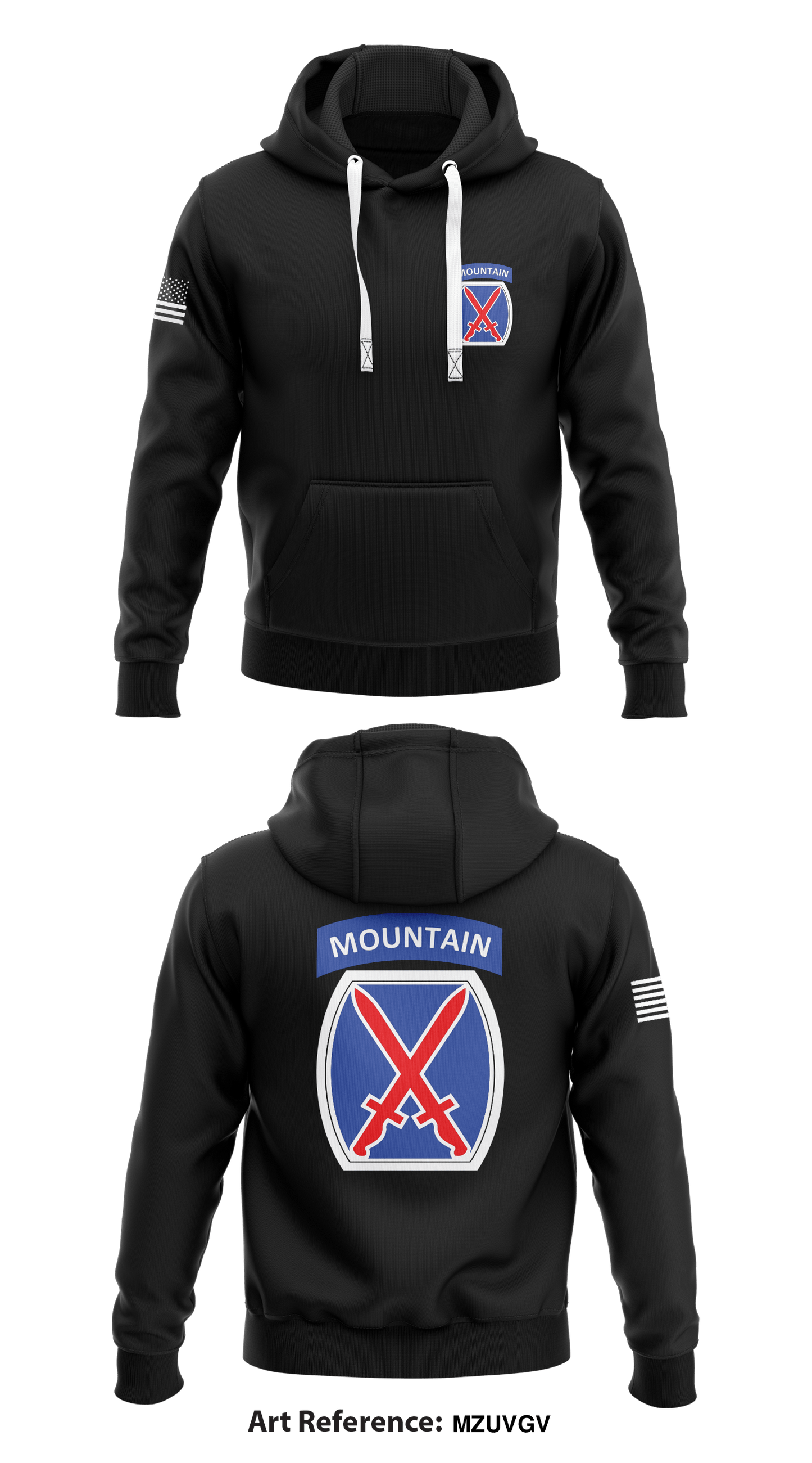 1th Mtn Store 1 Core Men's Hooded Performance Sweatshirt - mzUvGv