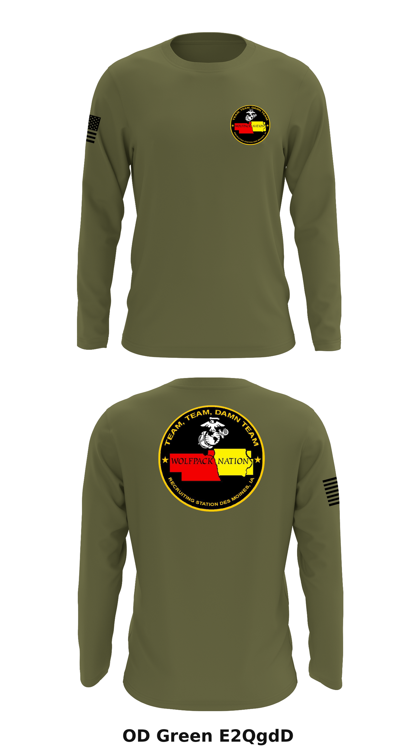 Recruiting Station Des Moines Store 1 Core Men's LS Performance Tee - E2QgdD