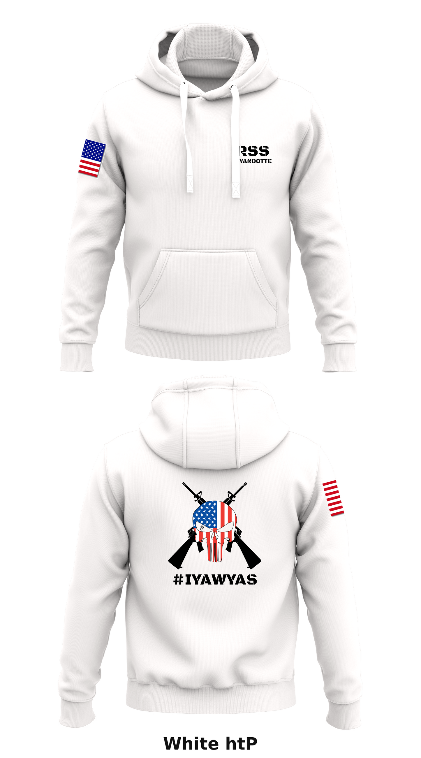 Wyandotte Marines Store 1 Core Men's Hooded Performance Sweatshirt - htP