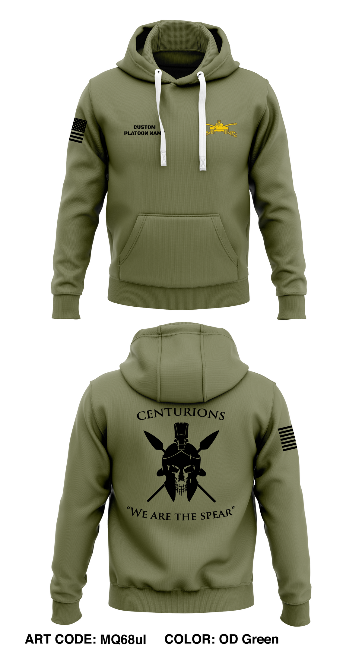 C Co 12th INF REG Store 1 Core Men's Hooded Performance Sweatshirt - MQ68uI
