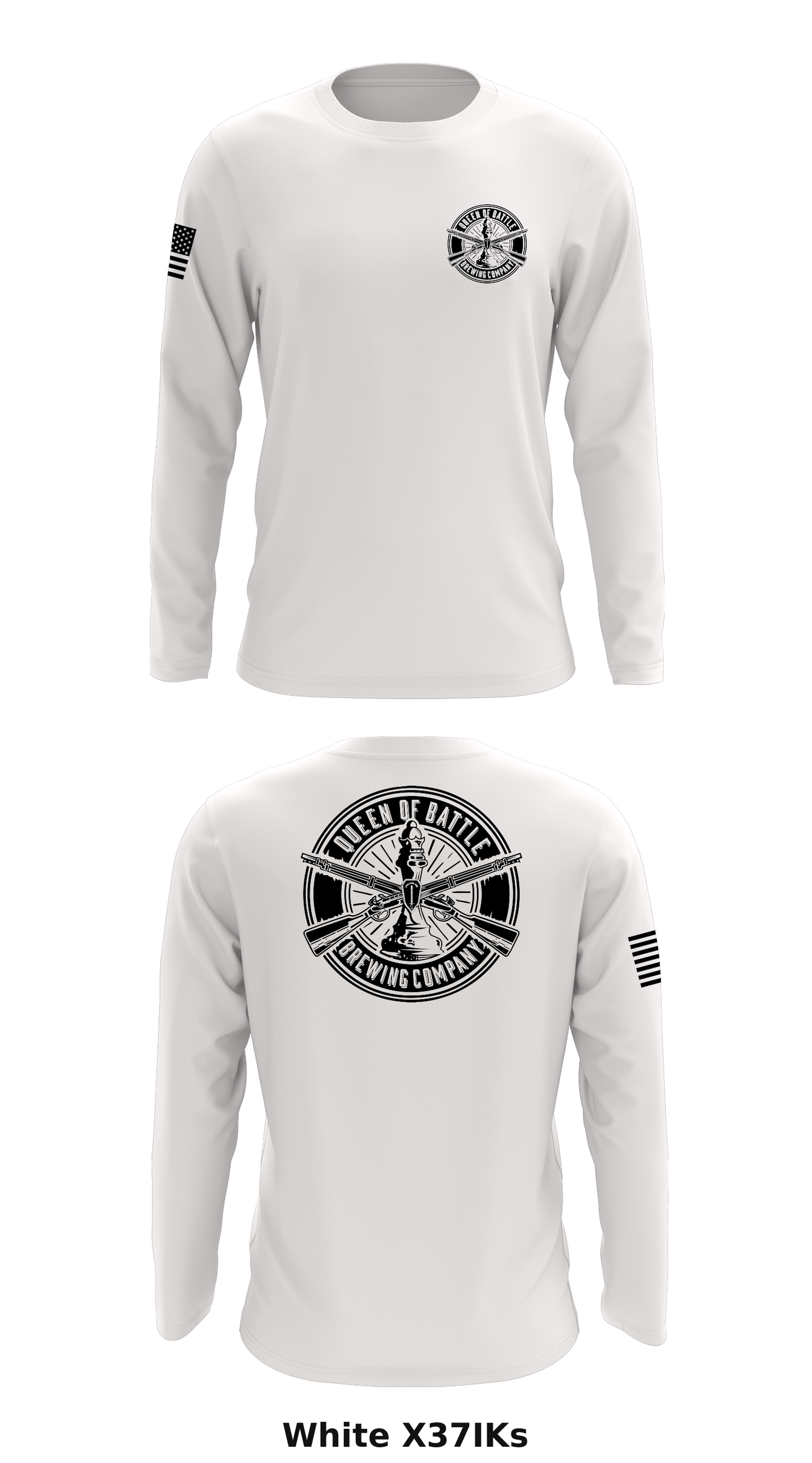 Queen of Battle Brewing Company Store 1 Core Men's LS Performance Tee - X37IKs