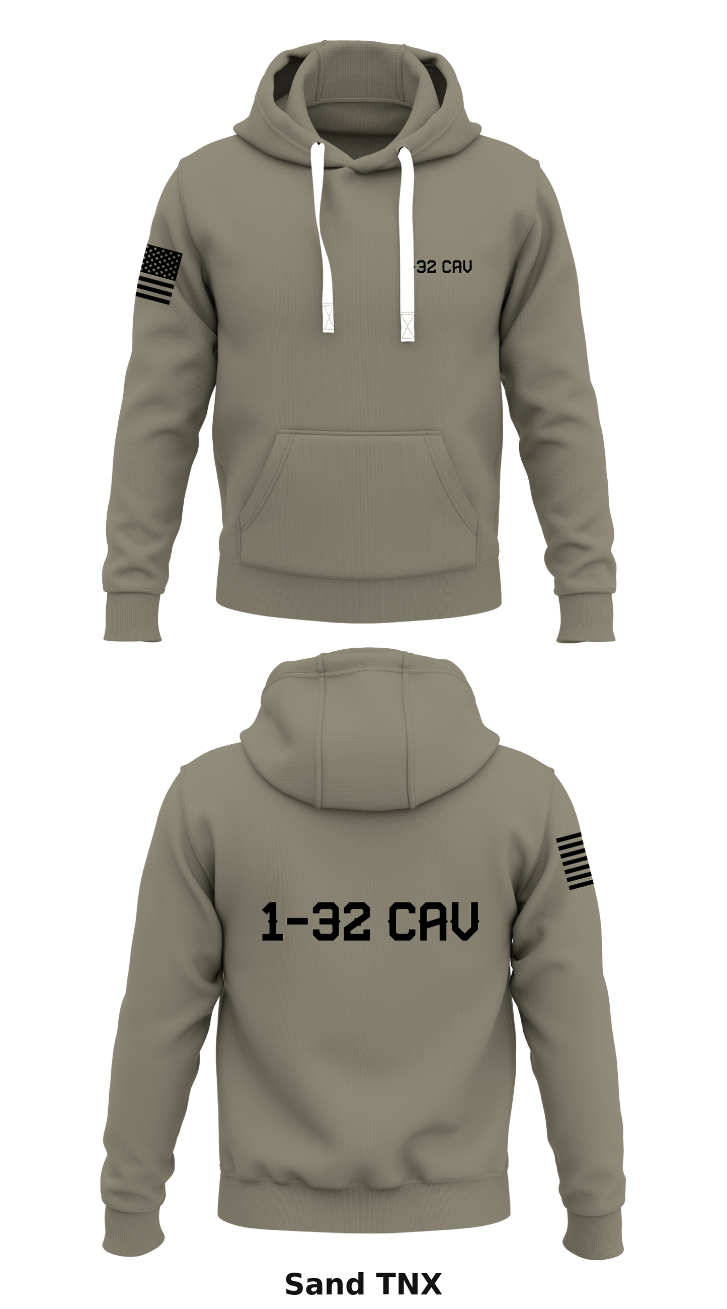 1-32 Cav Store 1 Core Men's Hooded Performance Sweatshirt - TNX