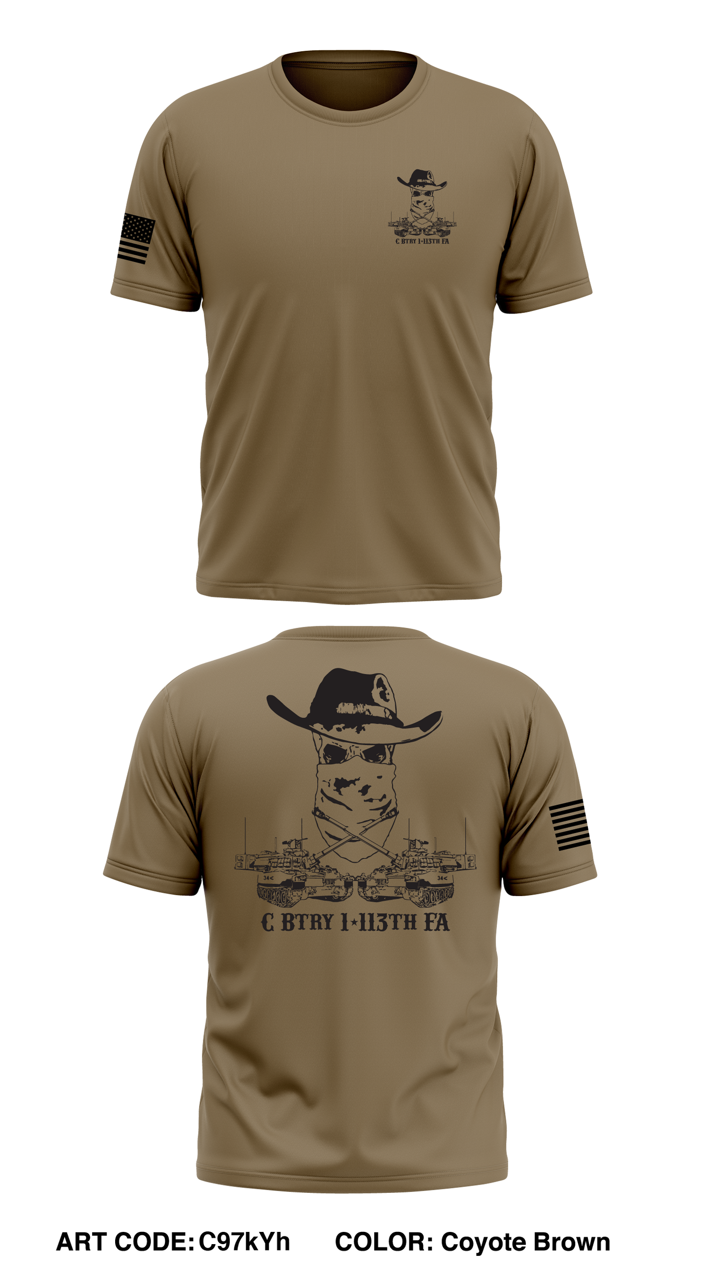 C Btry 1-113th FA Store 1 Core Men's SS Performance Tee - C97kYh