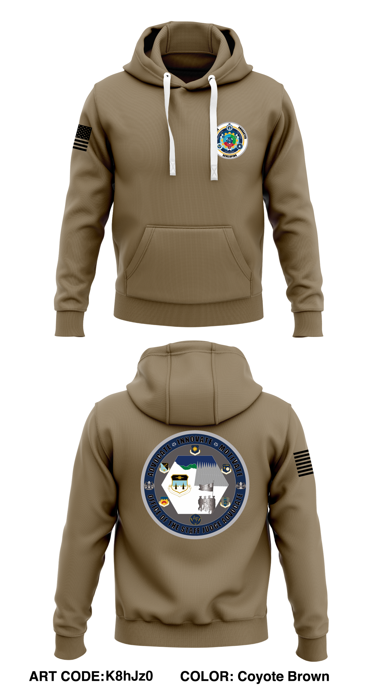 USAF Academy/JA Store 1 Core Men's Hooded Performance Sweatshirt - K8hJz0
