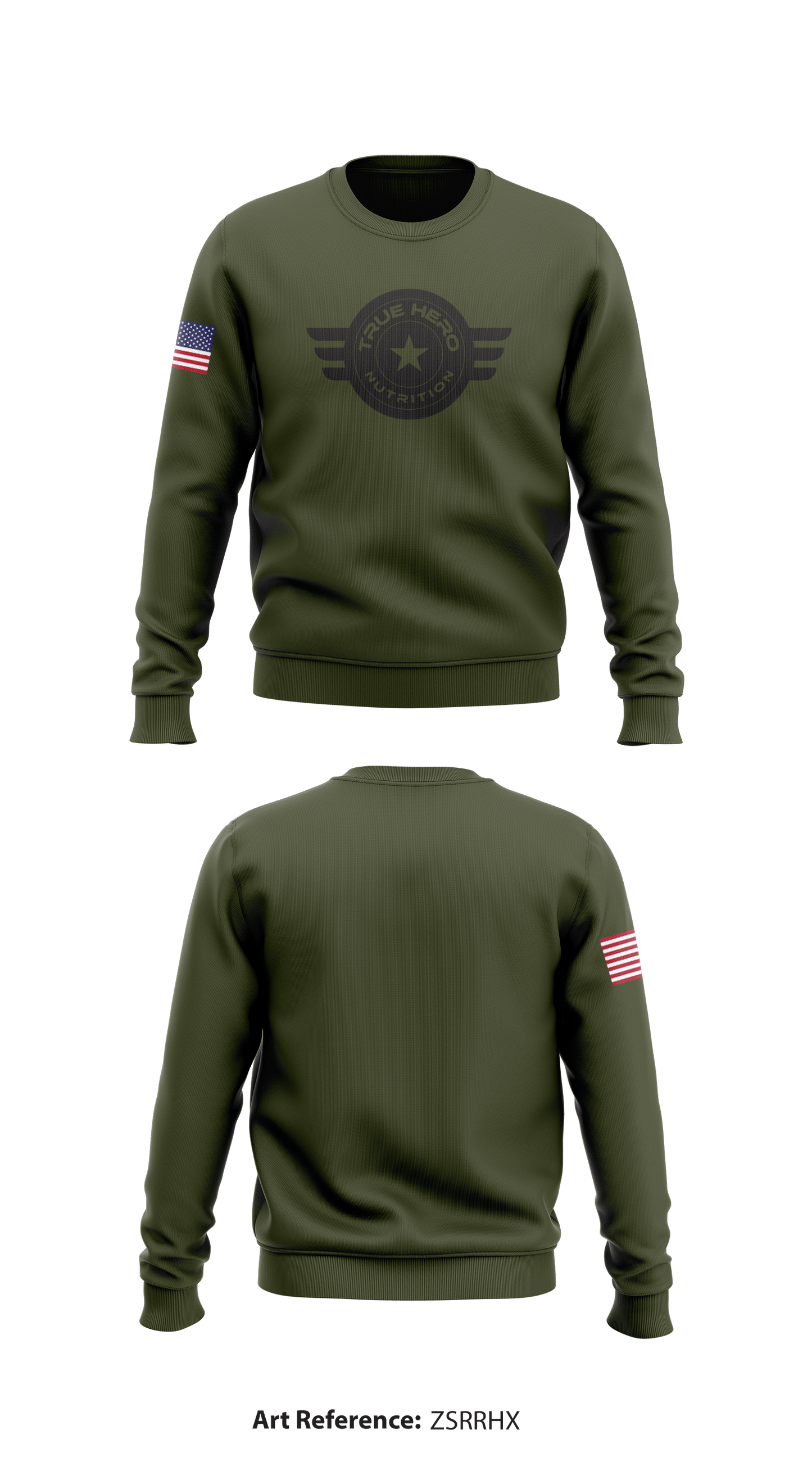 True Hero Nutrition Store 1 Core Men's Crewneck Performance Sweatshirt - ZsrrHX